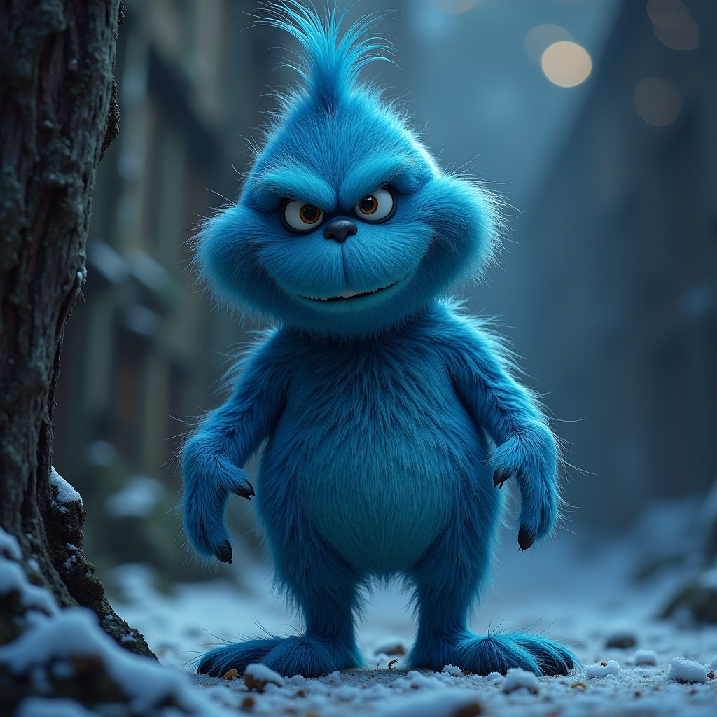 Grinch in Blue Shorts. Stable Diffusion Online