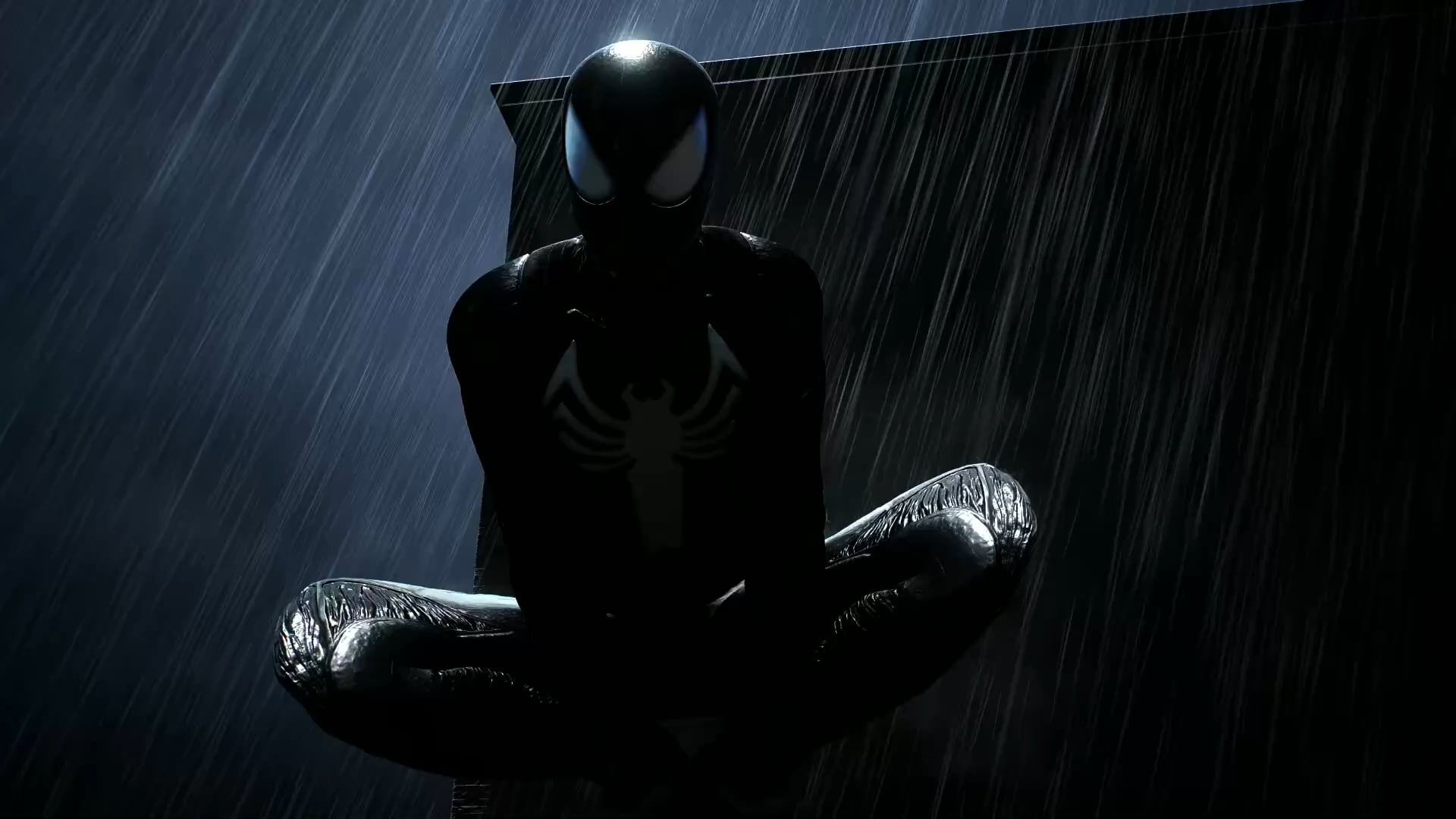 Black suit and rain is the perfect active wallpaper