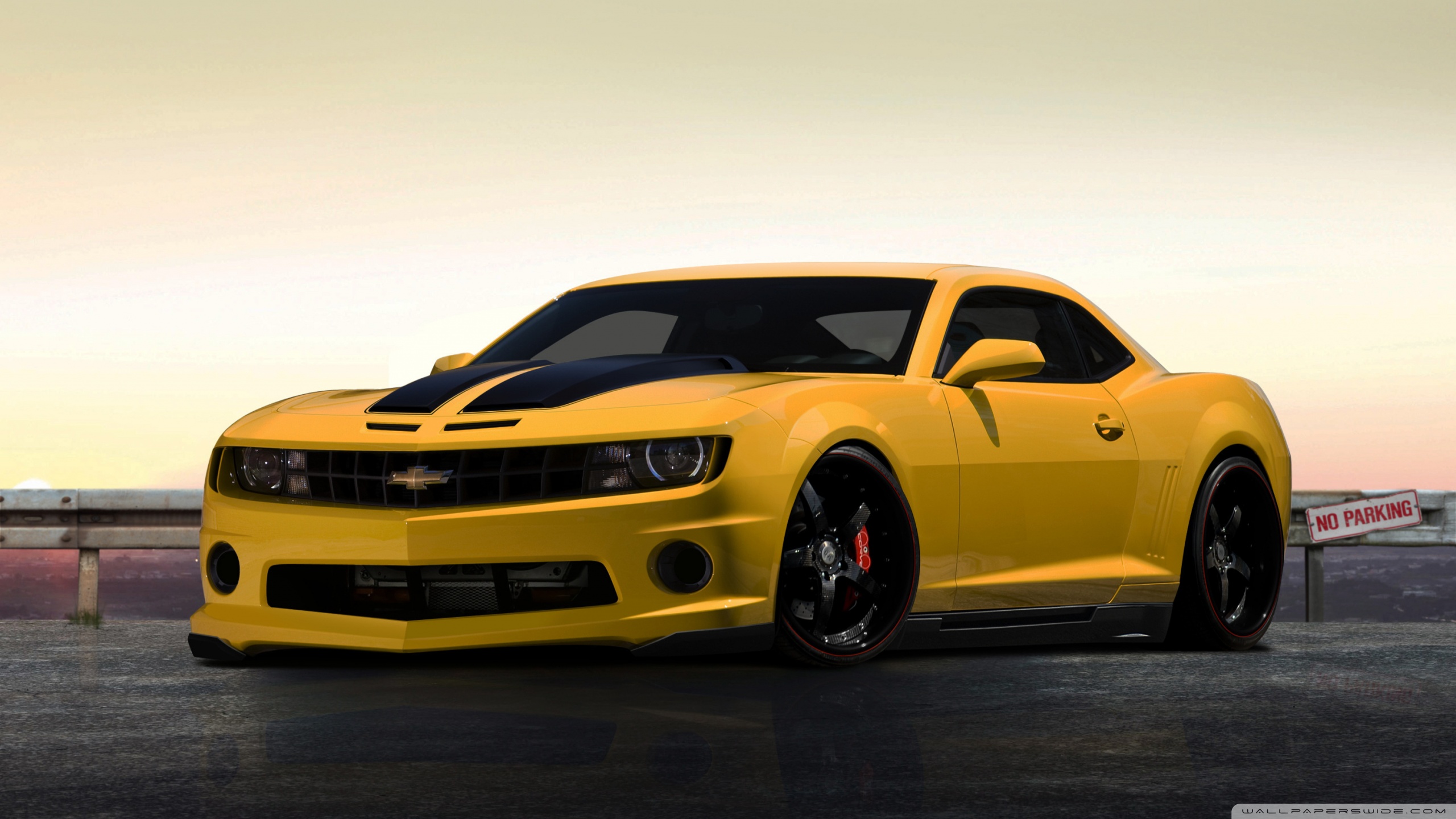 Chevrolet Camaro Yellow 4K UHD Wallpaper for UltraHD Desktop and TV, Widescreen and UltraWide Display, Dual Monitor, Smartphone and Tablet Devices