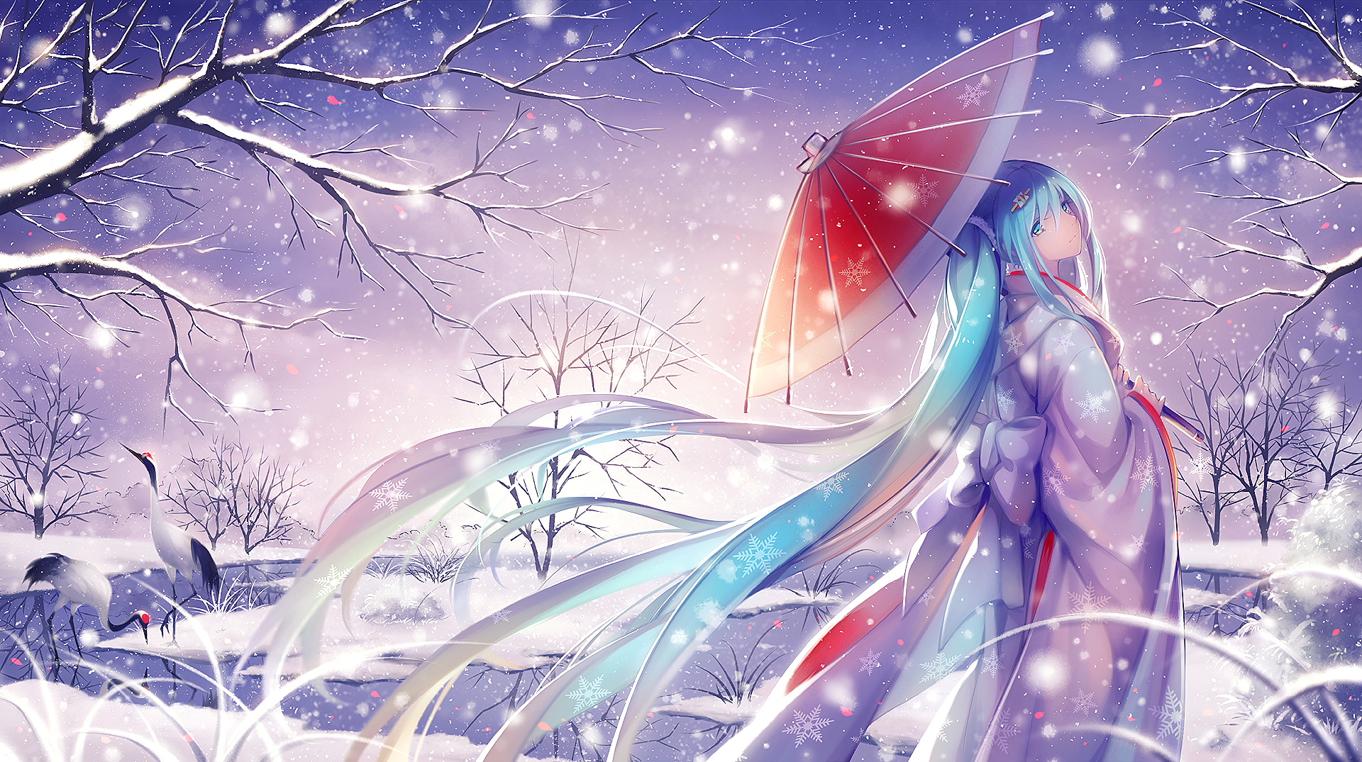 Winter Serenity Hatsune Miku HD Wallpaper