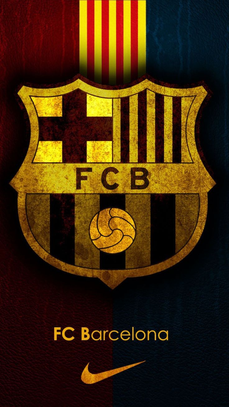 FC Barcelona Team Logo Background iPhone 8 Wallpaper