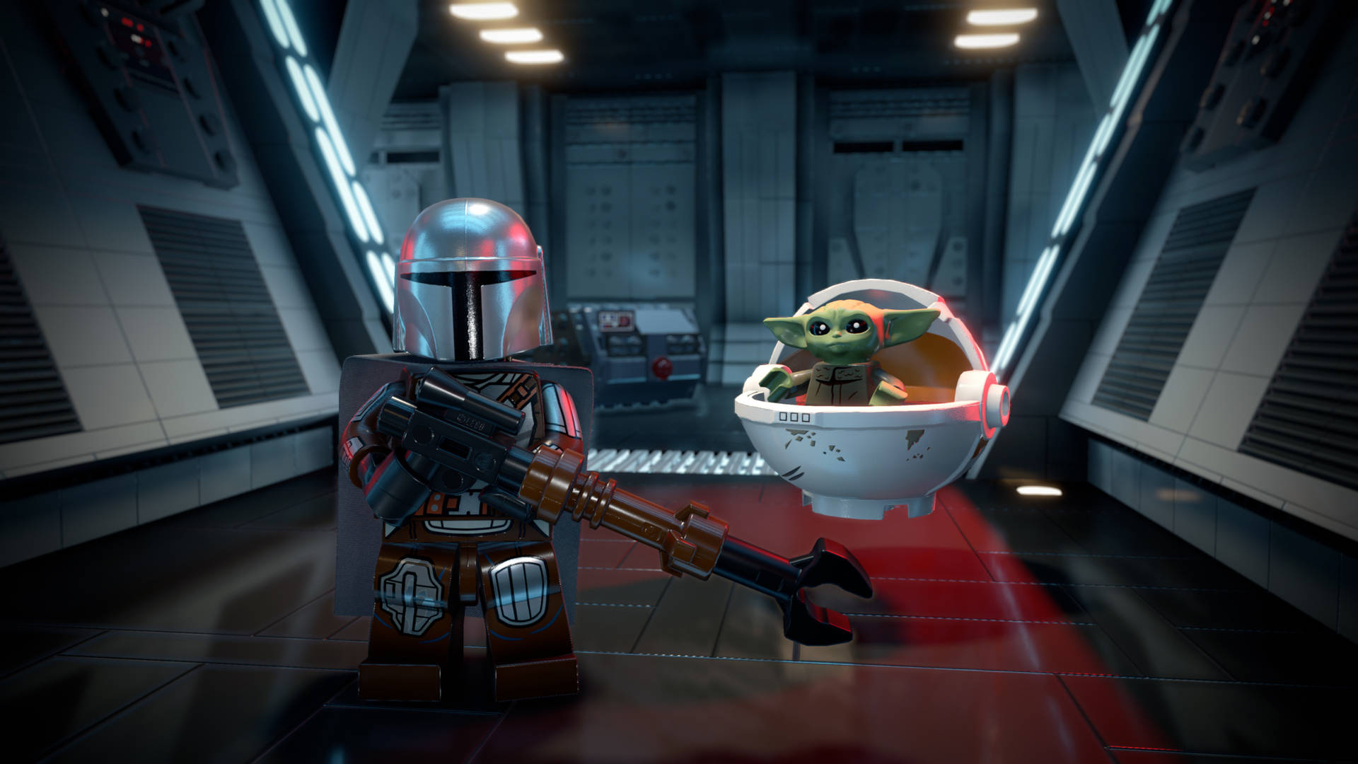 Download Lego Star Wars With The Mandalorian Wallpaper