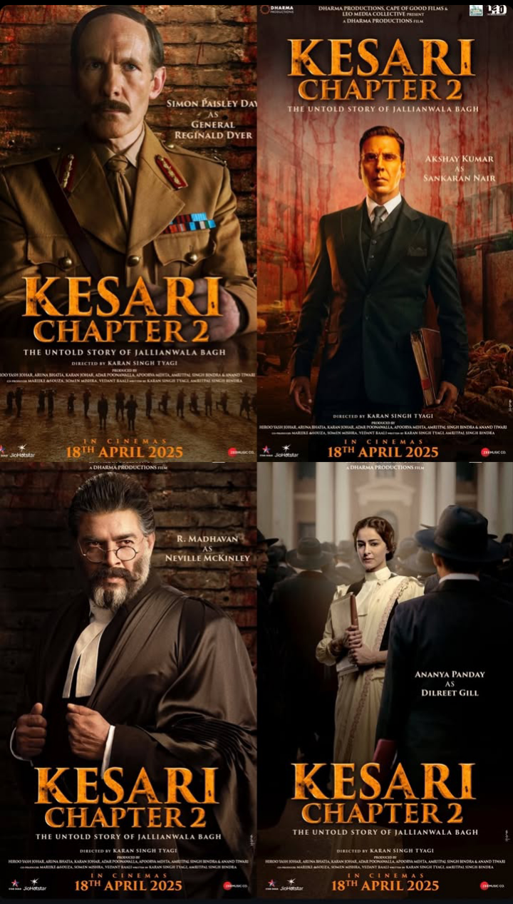 All Character Posters from Kesari Chapter 2