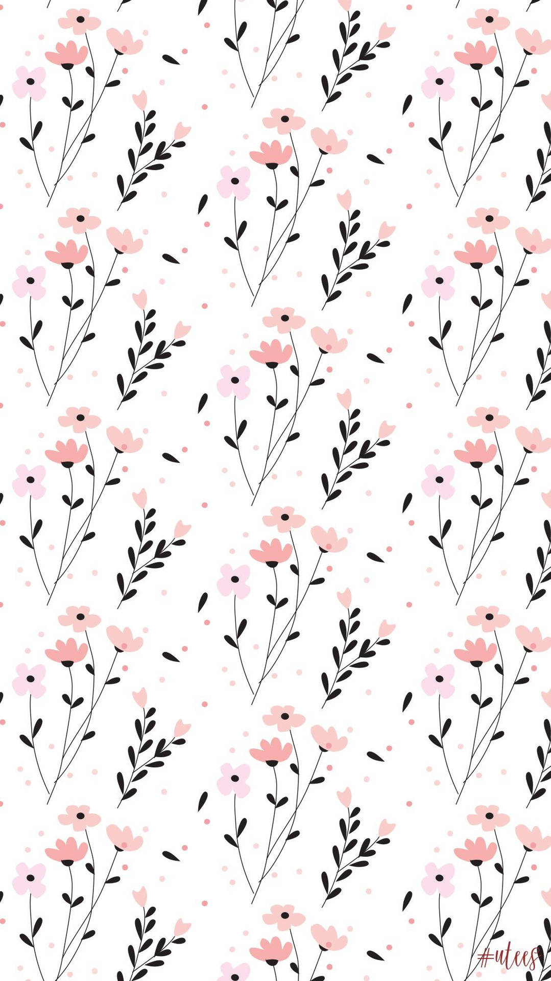 Download Cute Spring Flower Pattern Wallpaper