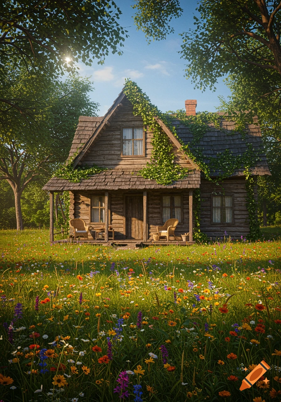 Cozy Spring Cottage created on Craiyon