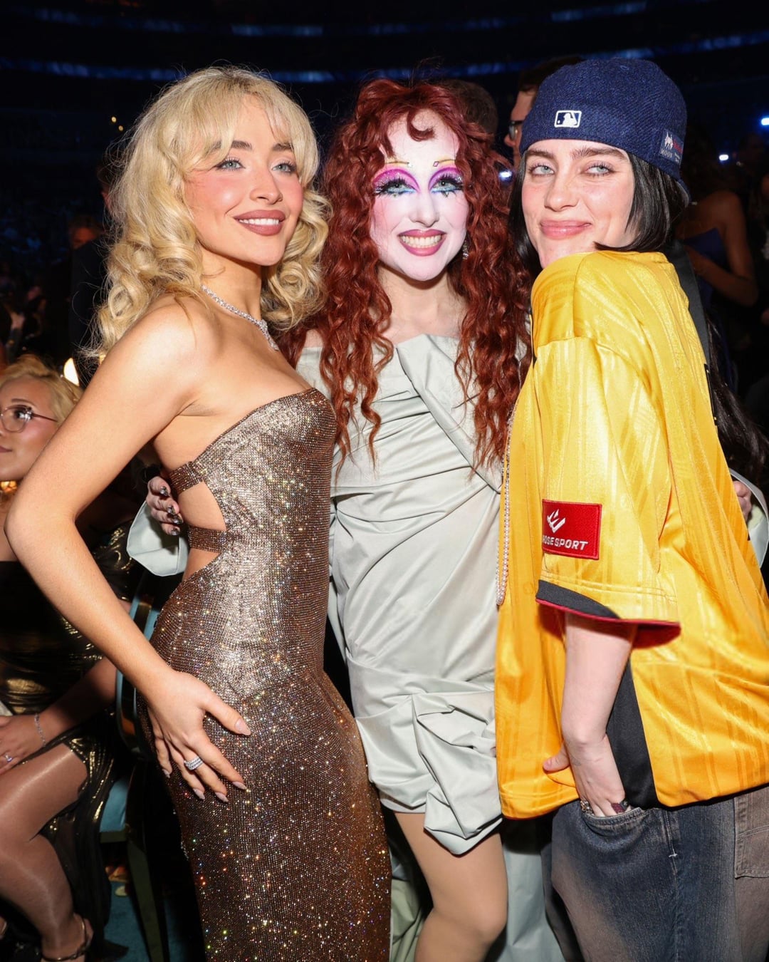 Chappell with Sabrina Carpenter and Billie Eilish