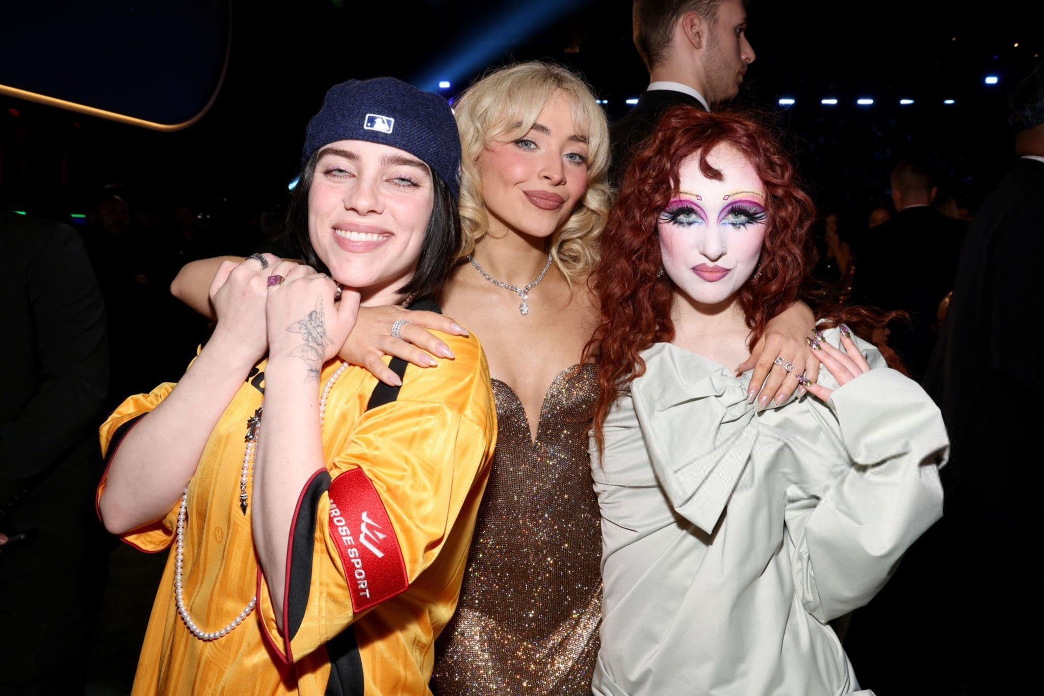 Chappell with Sabrina Carpenter and Billie Eilish