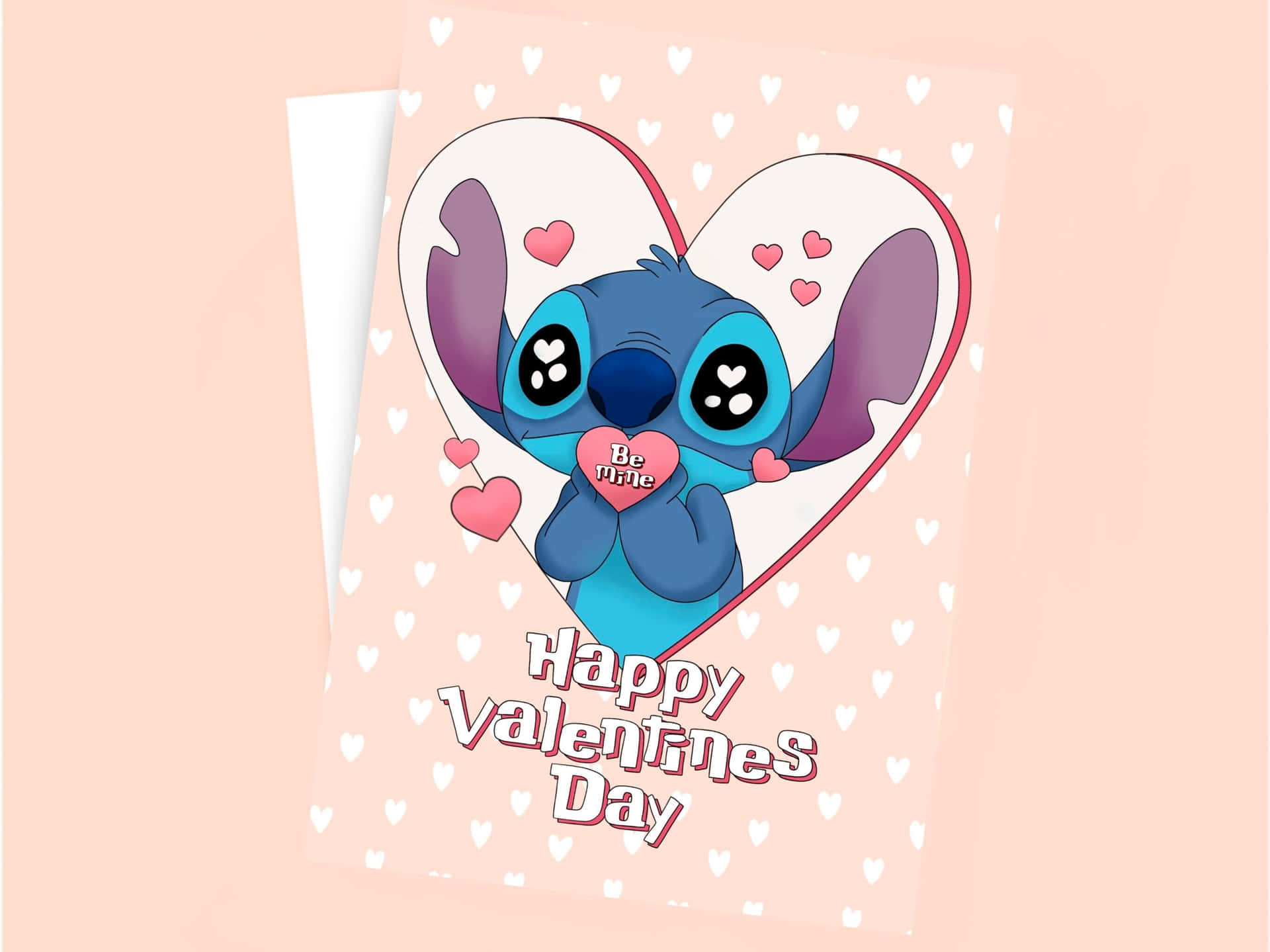 Download Stitch Valentines Day Greeting Card Wallpaper