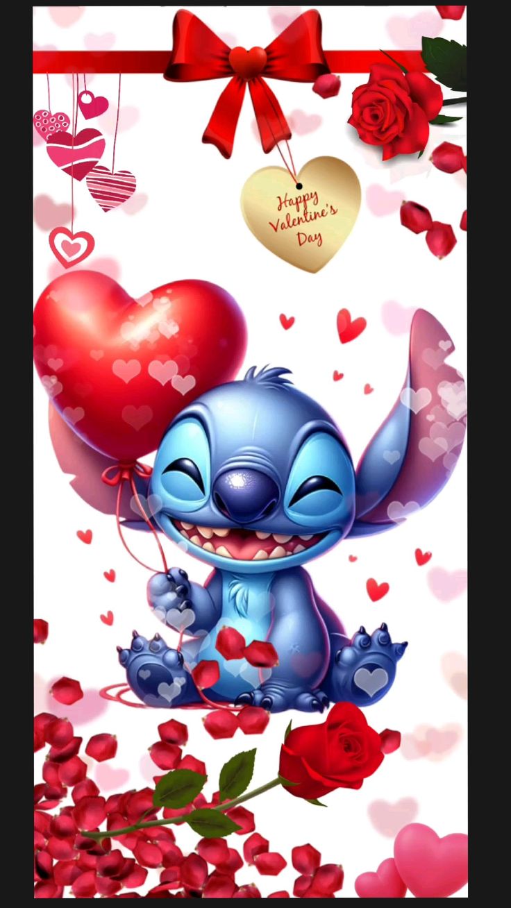 Disney Stitch Valentines wallpaper