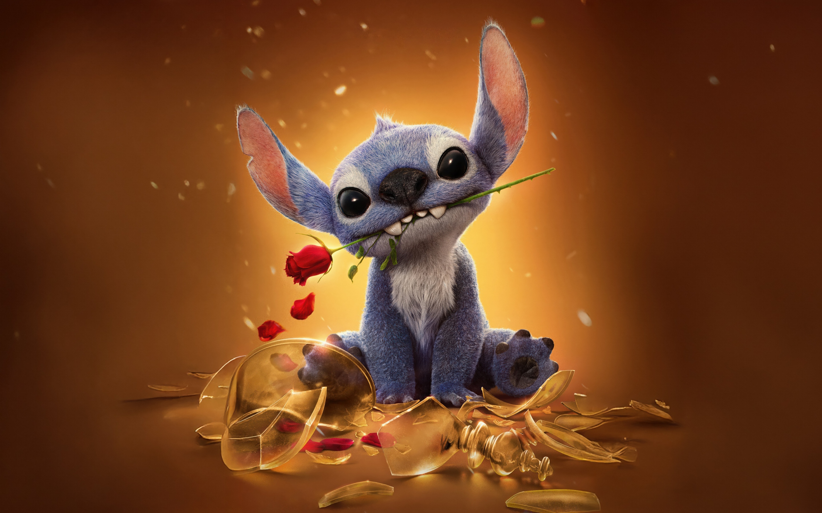 Lilo & Stitch Wallpaper 4K, Beauty and the Beast