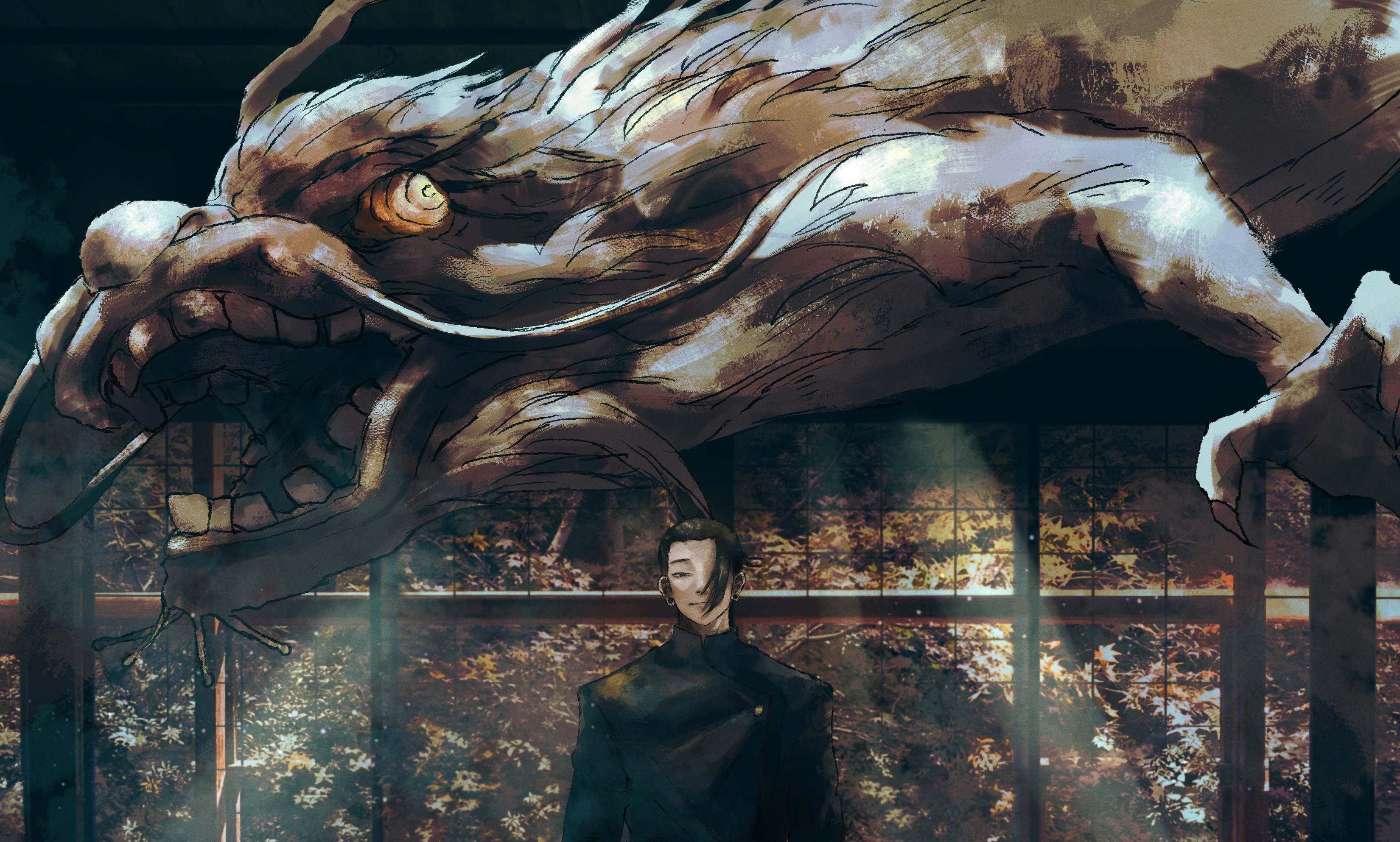 Suguru Geto's Dragon: Jujutsu Kaisen HD Anime Wallpaper