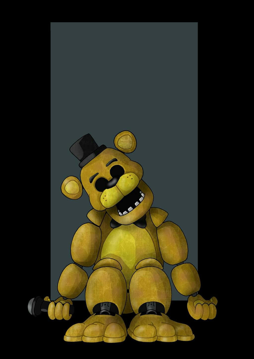 Download Mysterious Golden Freddy Strikes a Pose Wallpaper