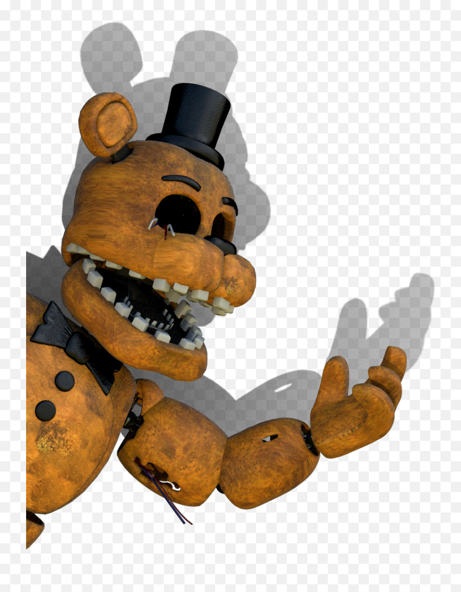 Download HD Renderpeeking Withered Golden Freddy With Shadow Golden Freddy Png, Fnaf Transparent transparent png image