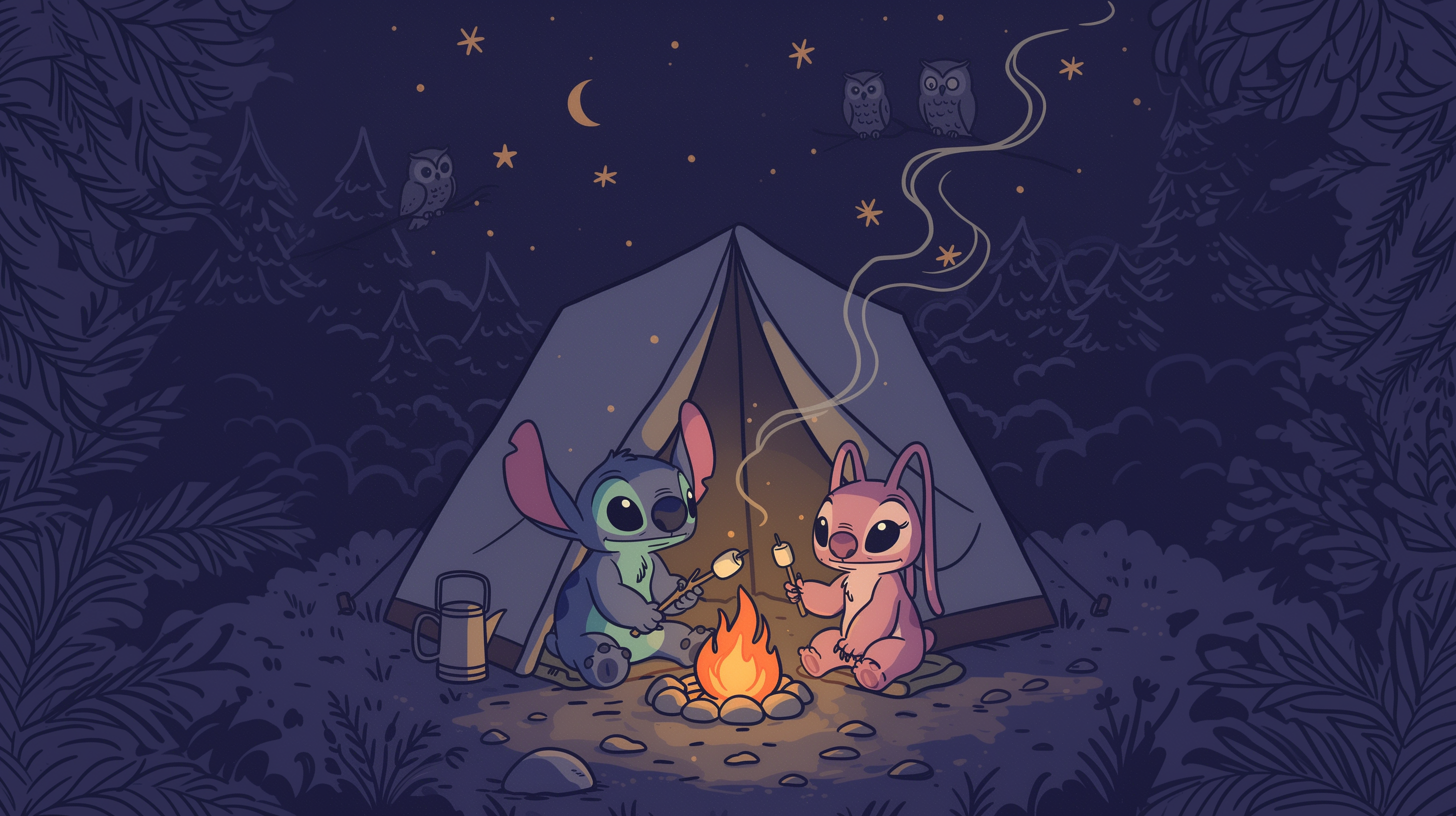 Stitch and Angel Wallpaper HD & 4K Without Watermark Free