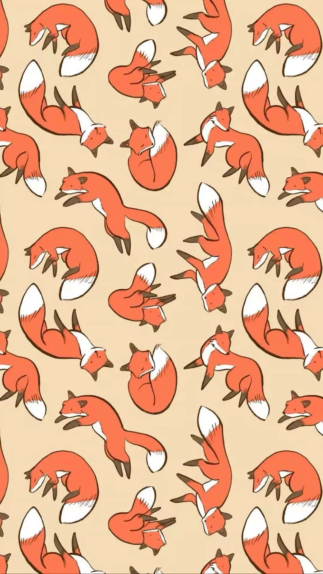 Download Cute Kawaii Fox Illustration Wallpaper