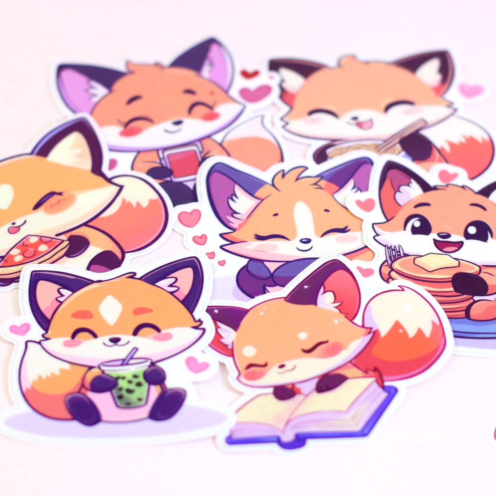 Cute Kawaii Fox Stickers