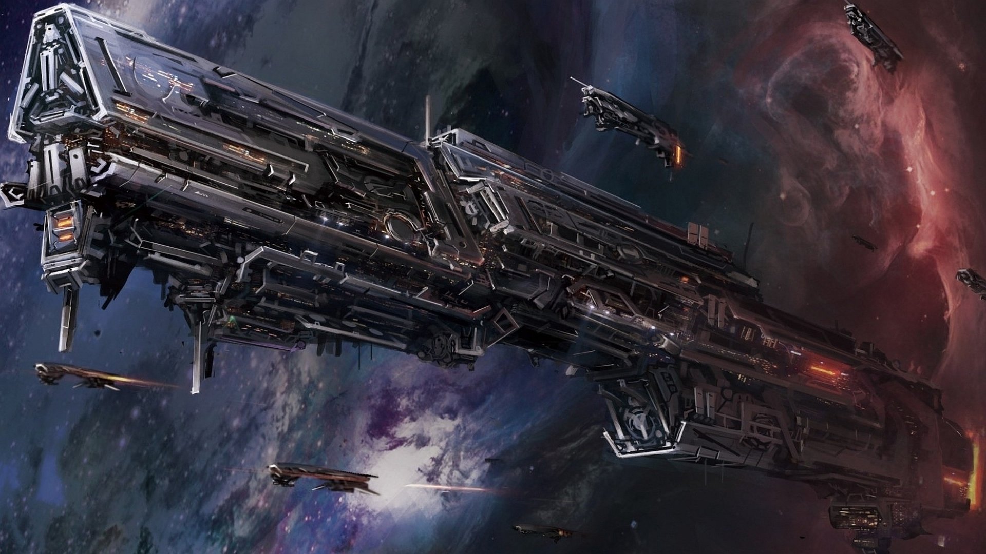 Epic Sci Fi Spaceship HD Wallpaper: Into The Cosmic Frontier