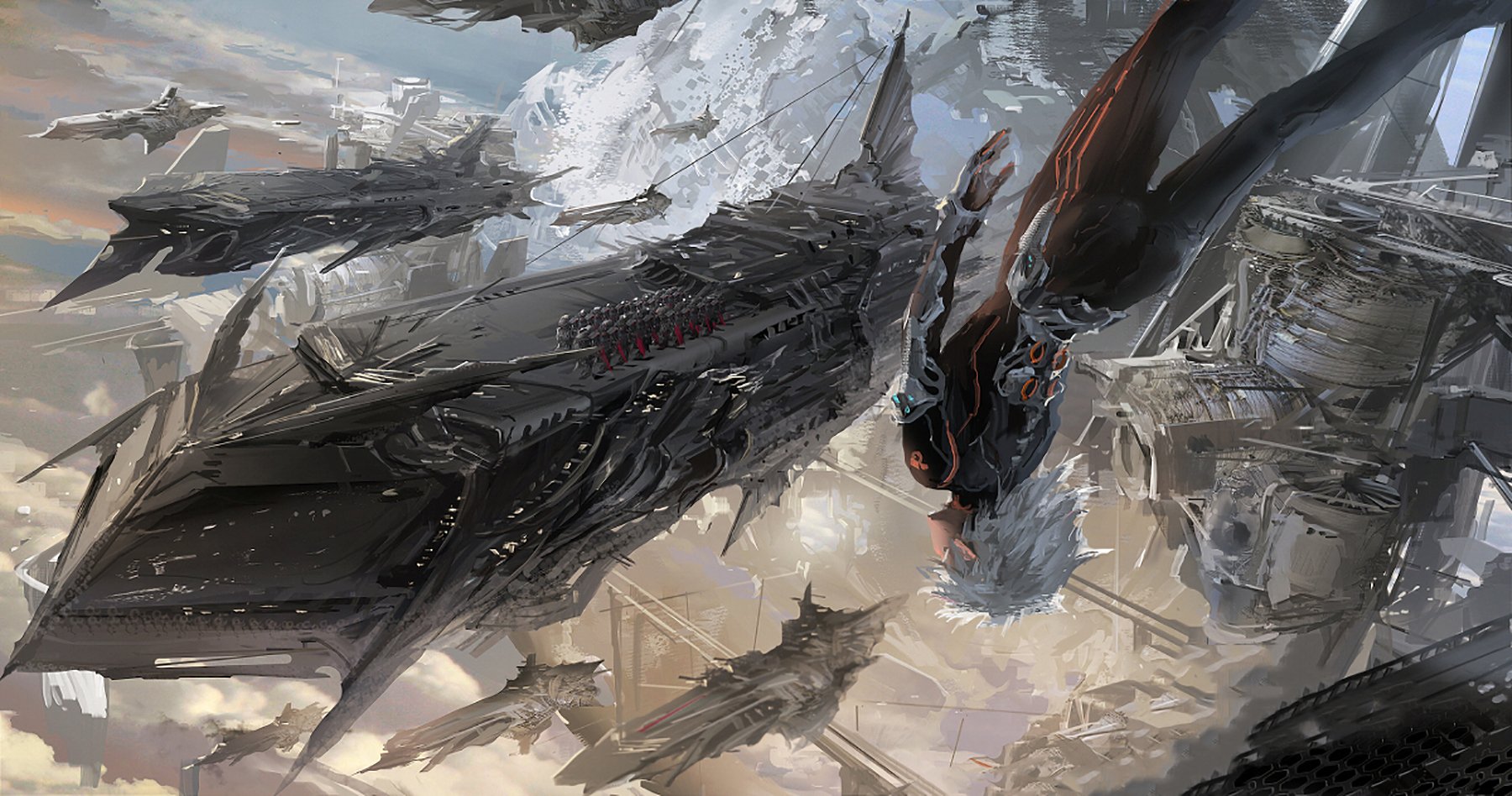 Anime Sci Fi Spaceship Wallpaper In HD