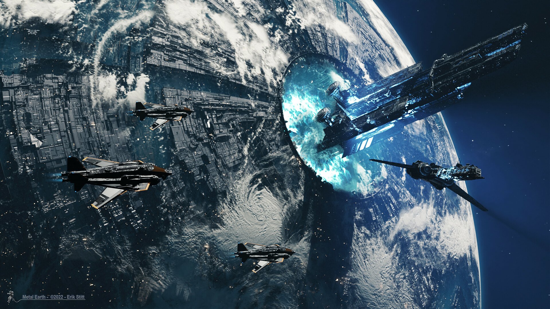 Download Sci Fi Planet Space Science Fiction Spacecraft HD Wallpaper