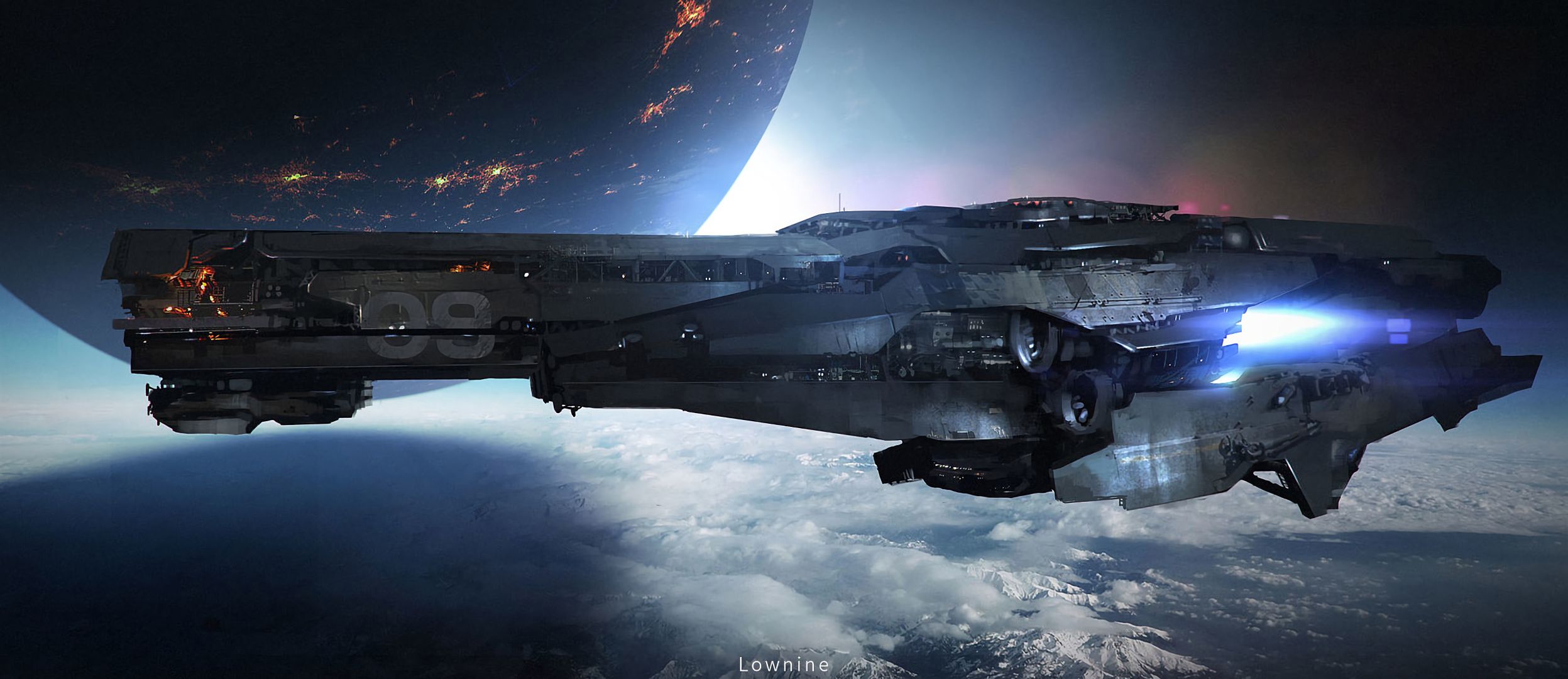 Desktop wallpaper: Galaxy, Sci Fi, Spaceship, Aircraft, Planet 4K free download for PC. 862991