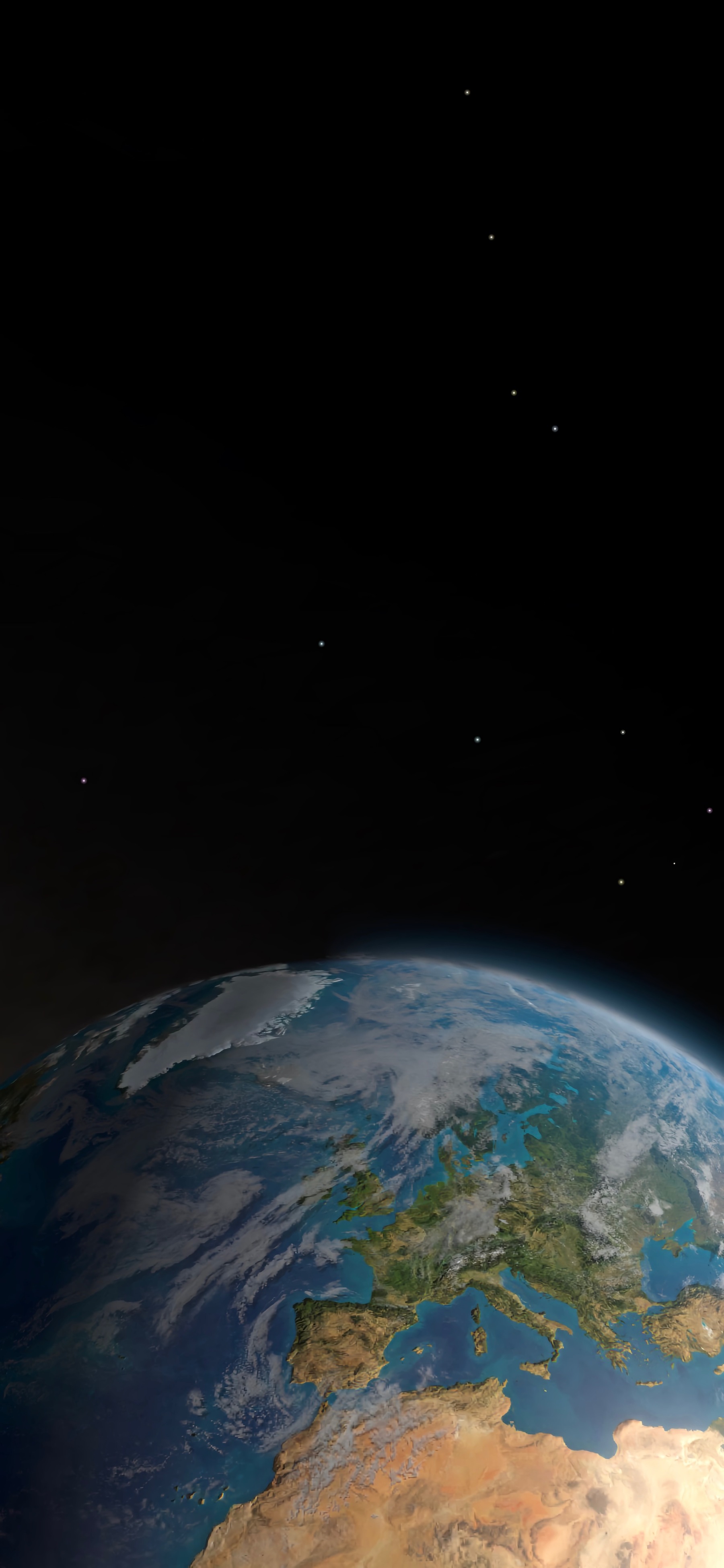 Earth From Space Atmosphere Stars Wallpaper For IPhone 17 Pro Max And IPhone Air