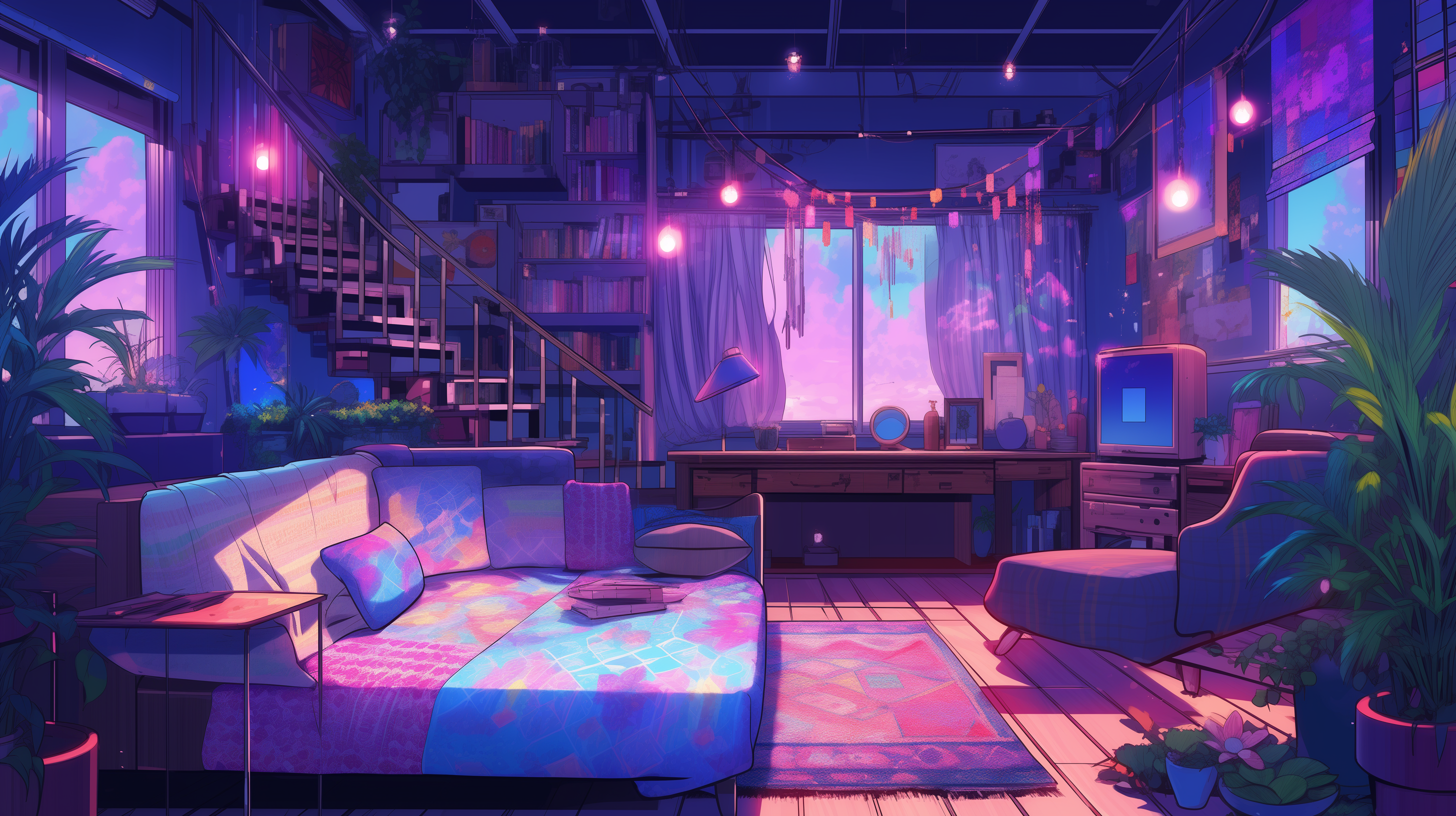 Enchanting Anime Bedroom HD Wallpaper