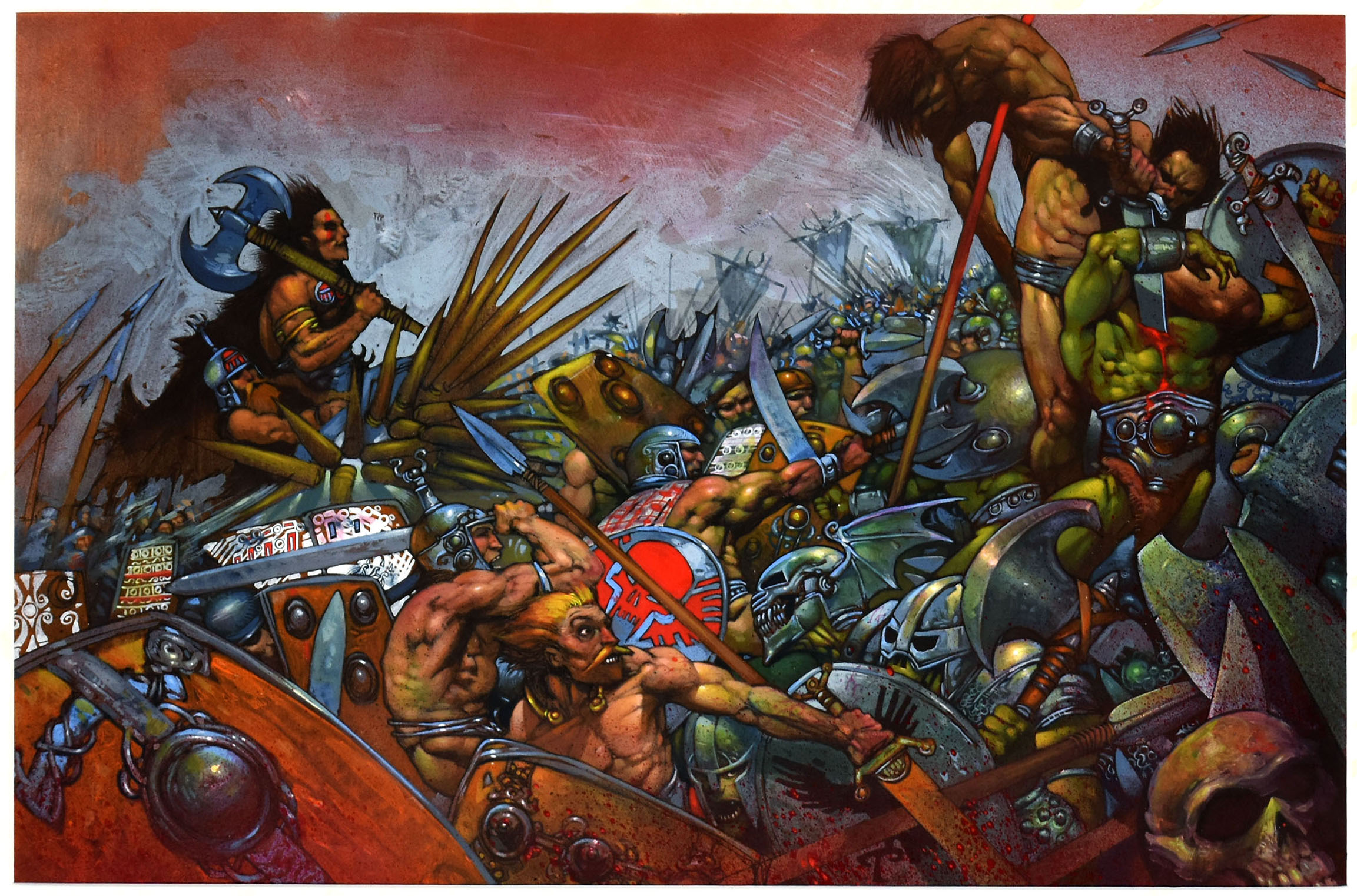 AD: SLAINE THE HORNED GOD ILLUSTRATION SIMON BISLEY COMIC ART SALE