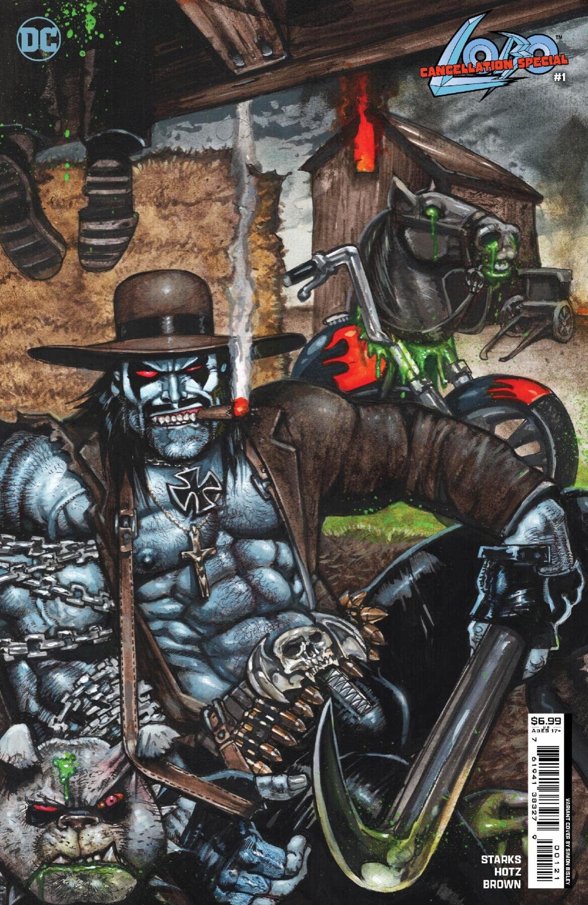 LOBO CANCELLATION SPECIAL (ONE SHOT) CVR B SIMON BISLEY AFTER DARK BLACK CARD STOCK VAR (MR)