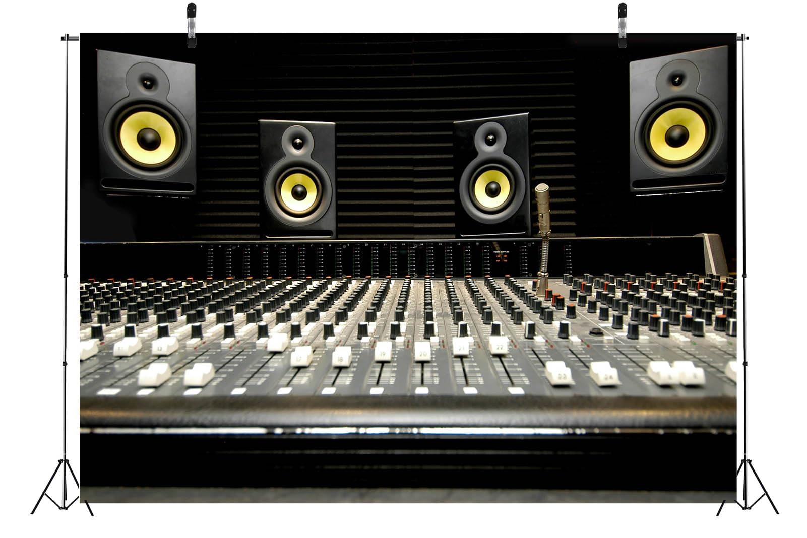 Amazon.com, BELECO 8x6ft Fabric Music Speaker Backdrop Mixing Console Speaker Boombox Record Studio Music Background Musical Theme Party Decorations Birthday Shoot Photo Studio Props Wallpaper