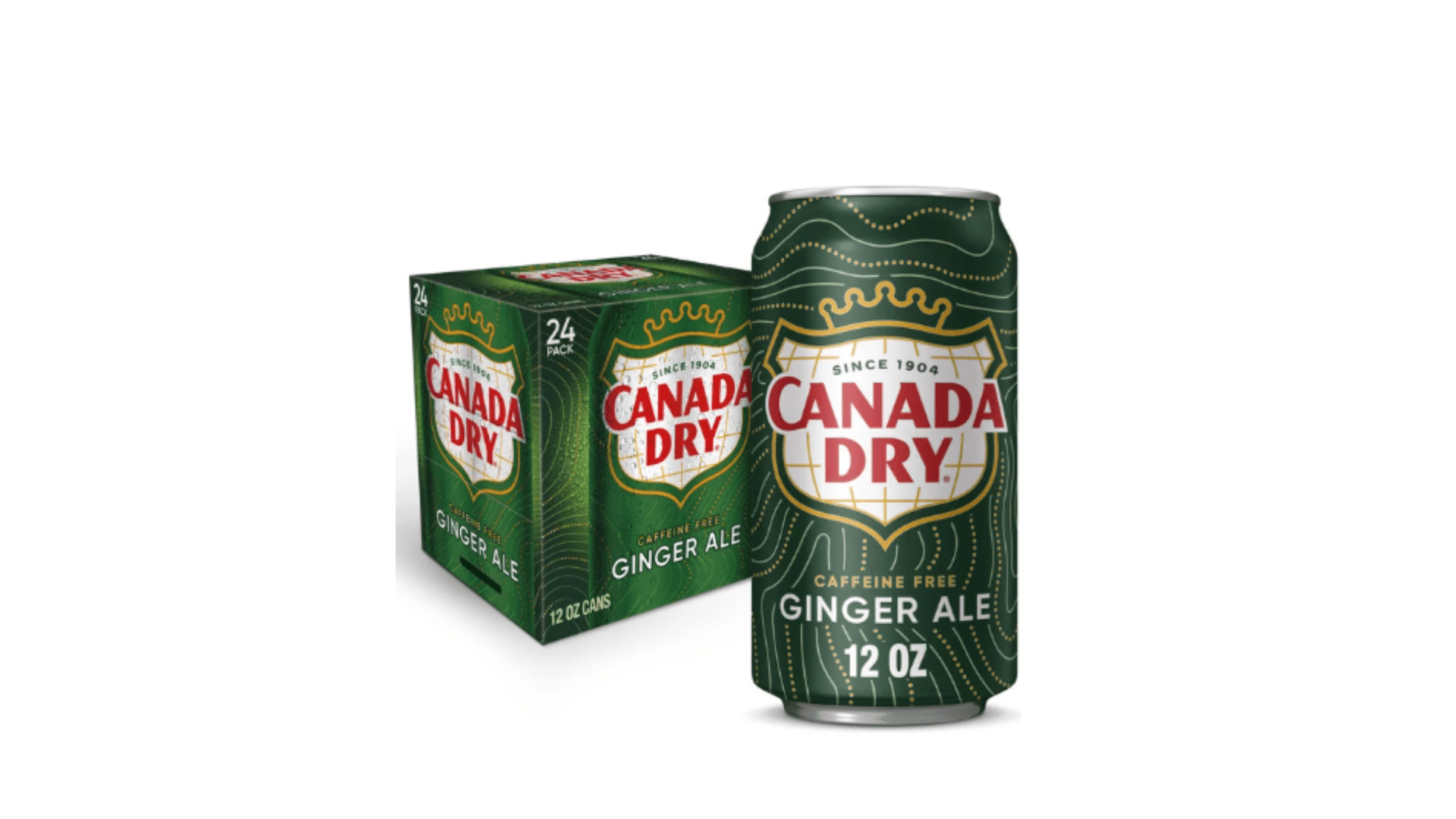 Canada Dry Caffeine Free Ginger Ale Soda Pop, 12 fl oz, 24 Pack Cans