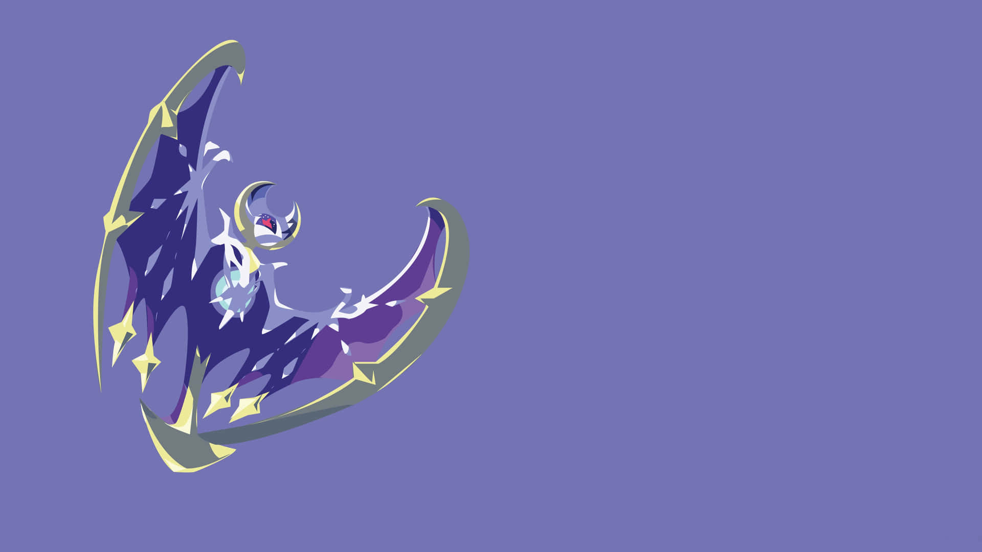 Download Minimalist Pokemon Sun And Moon Lunala Wallpaper