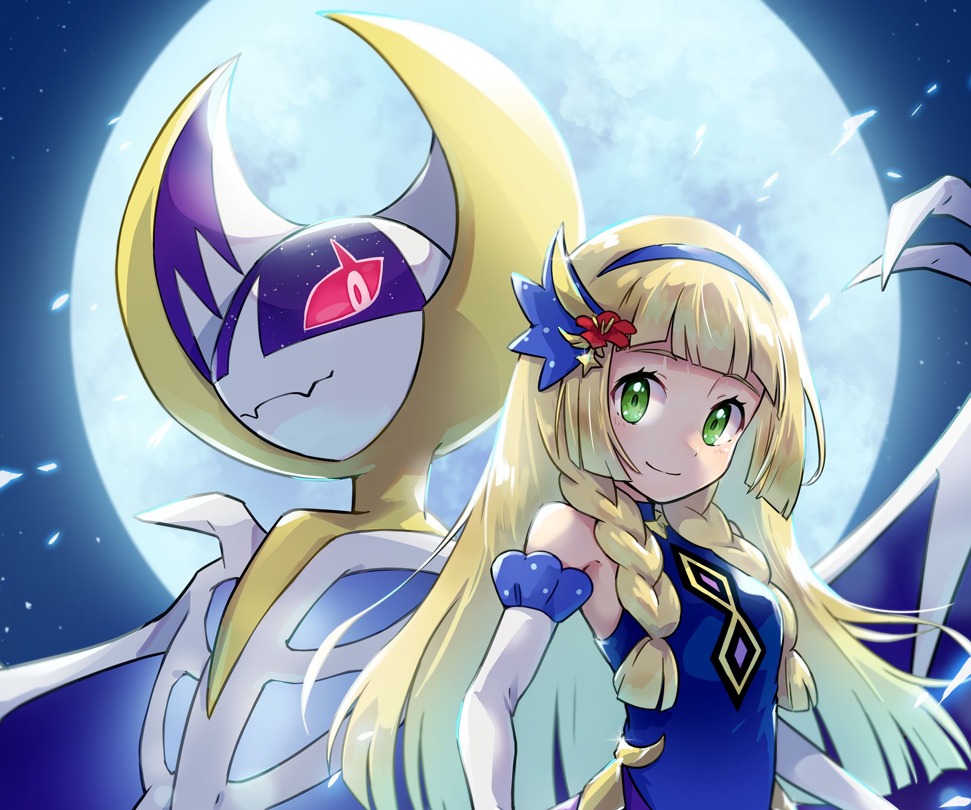 Phone wallpaper: Video Game, Pokémon: Sun And Moon, Lunala (Pokémon), Minimalist, Pokémon Moon, Pokémon Sun And Moon, Pokémon 386384