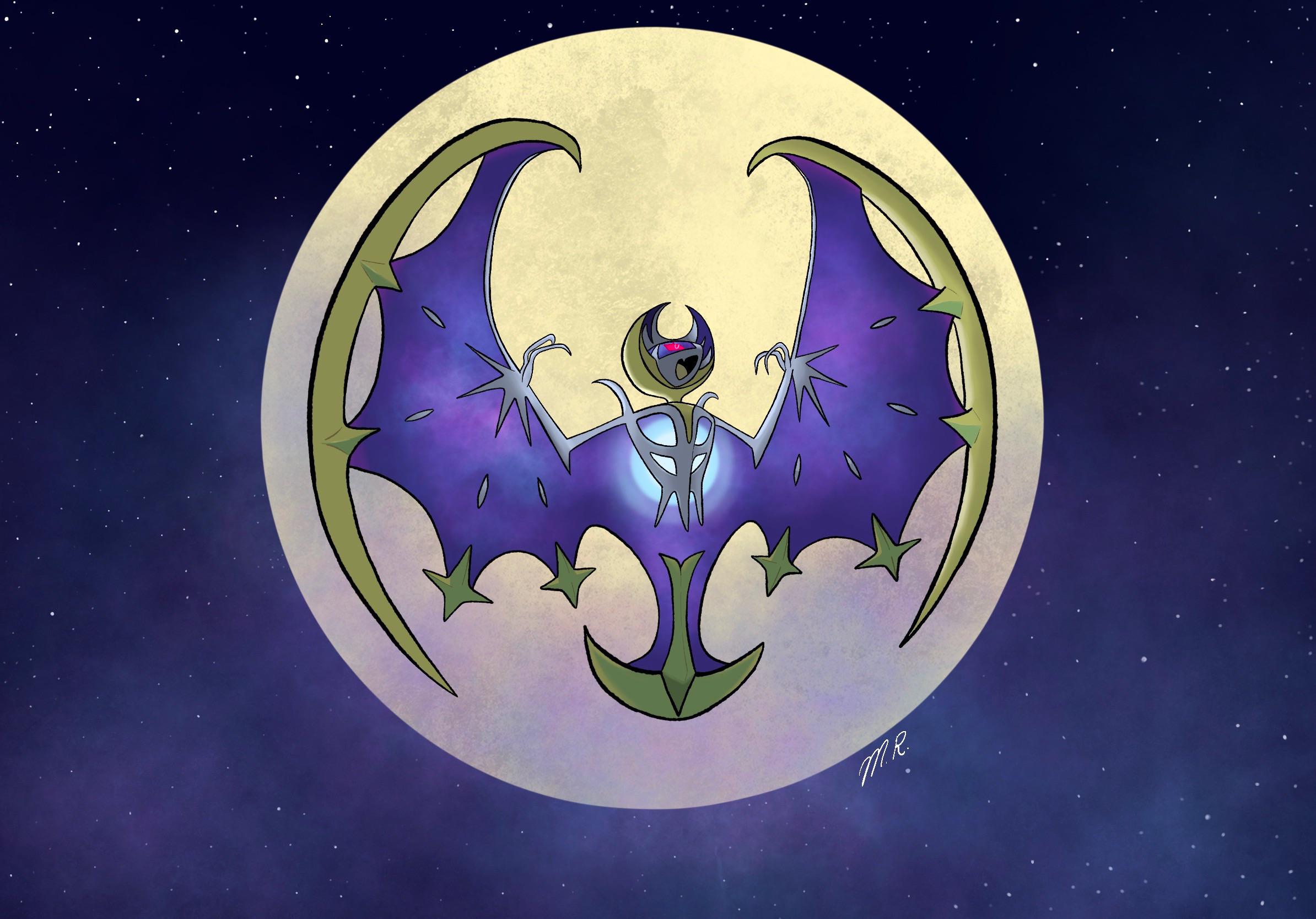 Lunala in the Moonlight, Digital Art, me, 2020