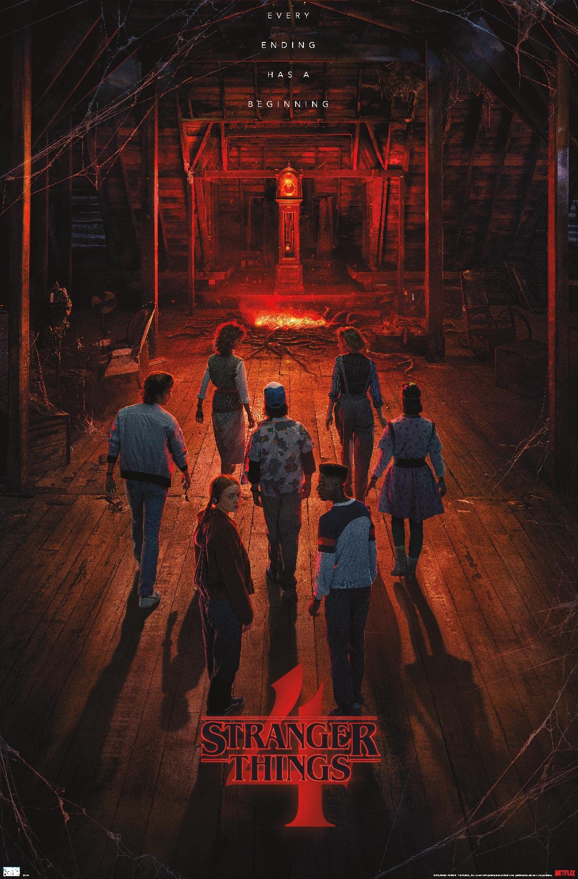 Trends International Netflix Stranger Things: Season 4 House Teaser One Sheet Wall Poster, 22.375 x 34, Unframed Version: Posters & Prints