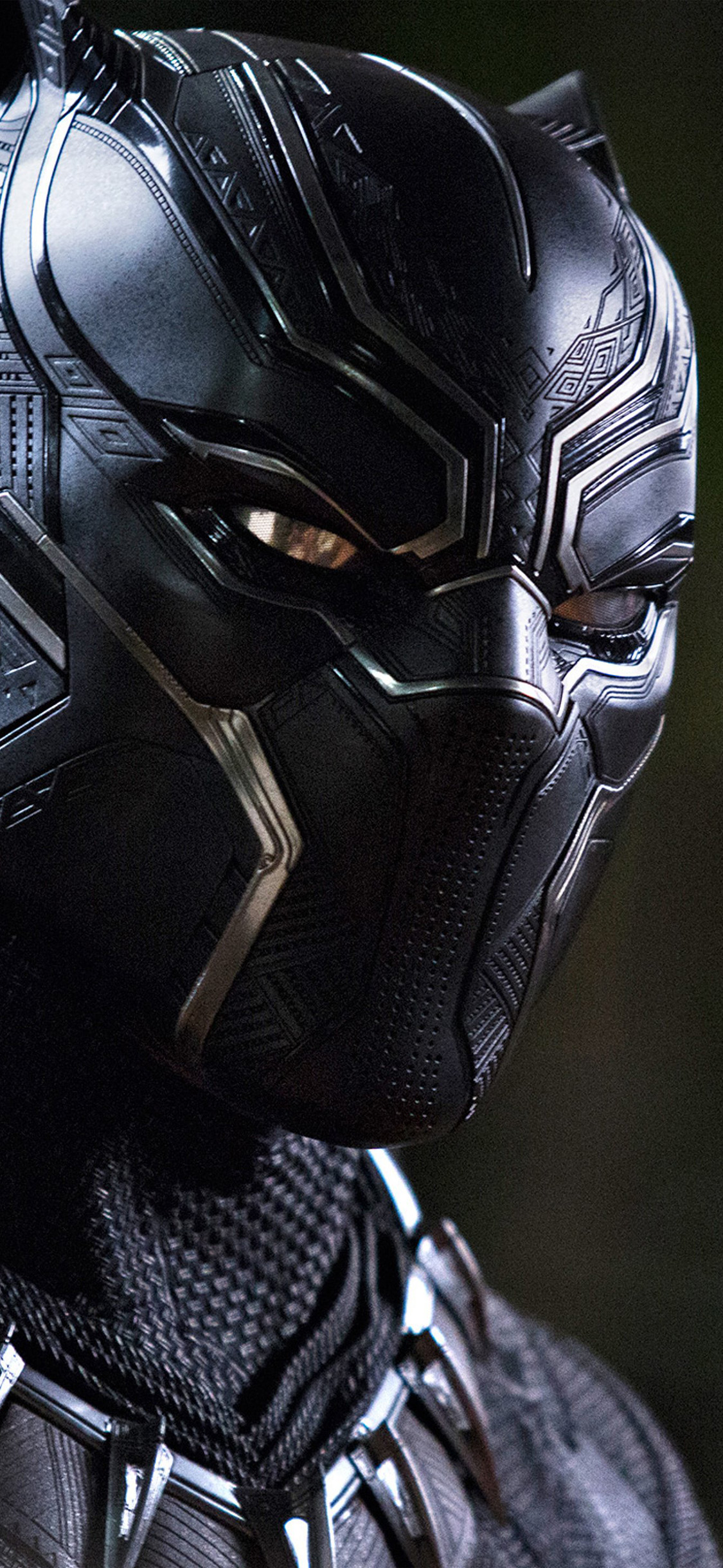 iPhone X wallpaper. black panther hero art illustration