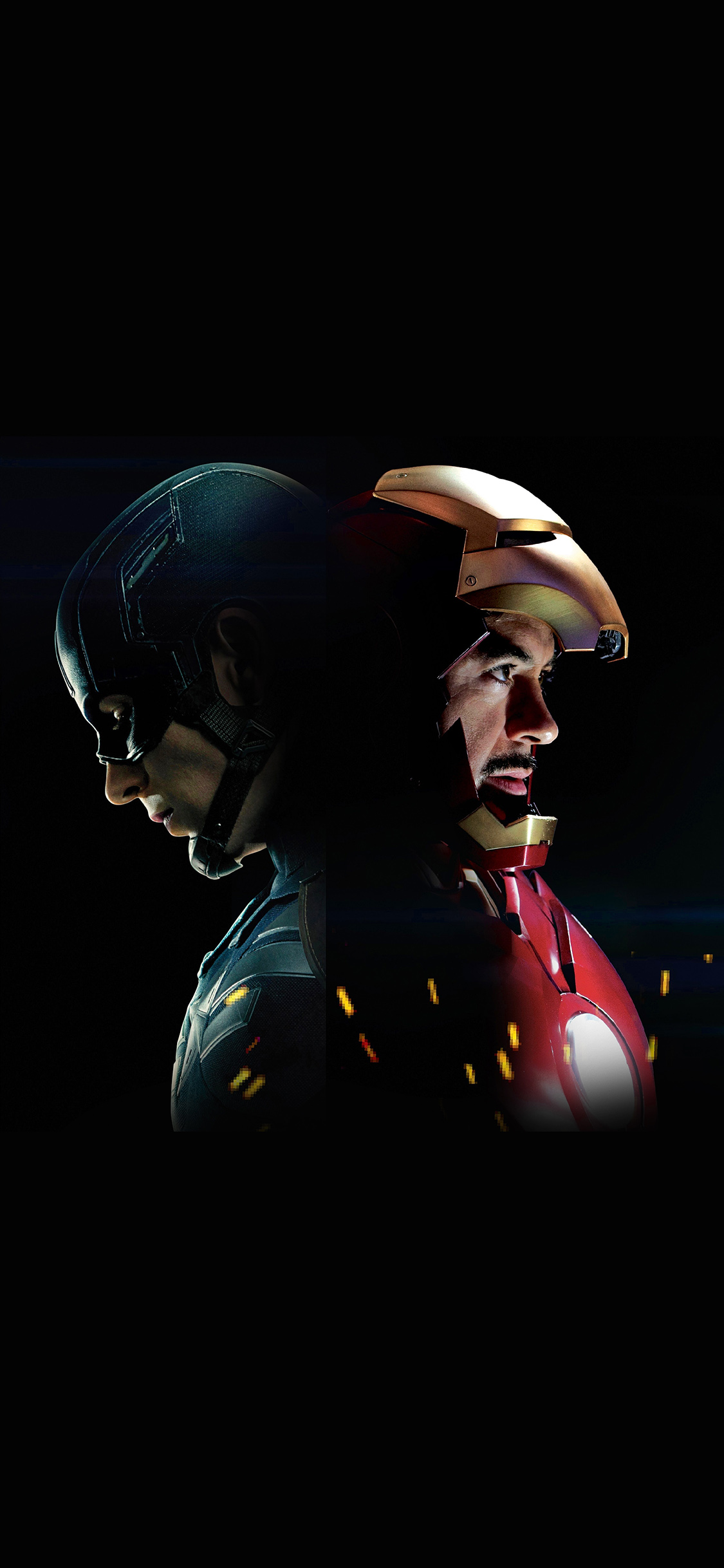 iPhone X wallpaper. captain america civilwar ironman hero art illustration