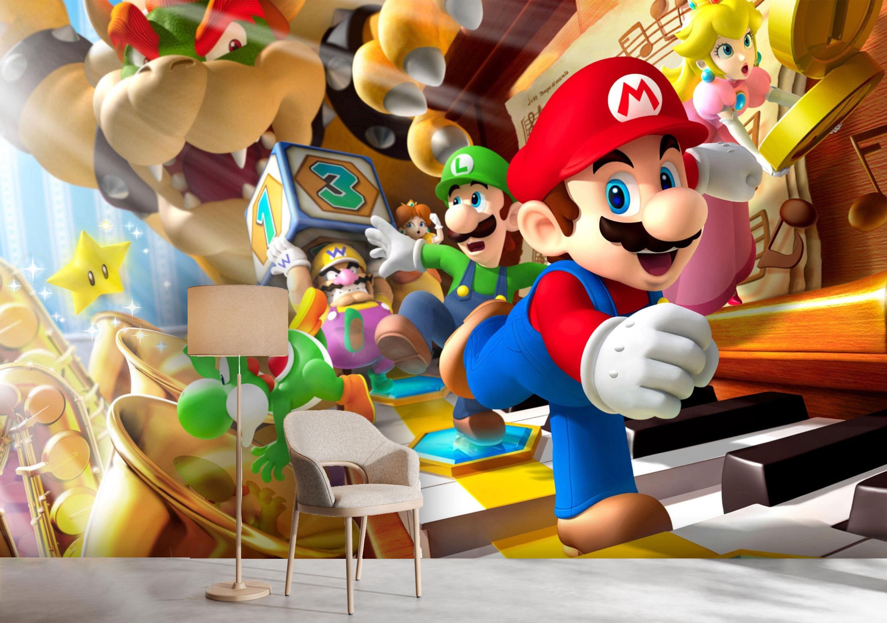 Super Mario Kids Wallpaper: Self Adhesive Nursery Wall Art