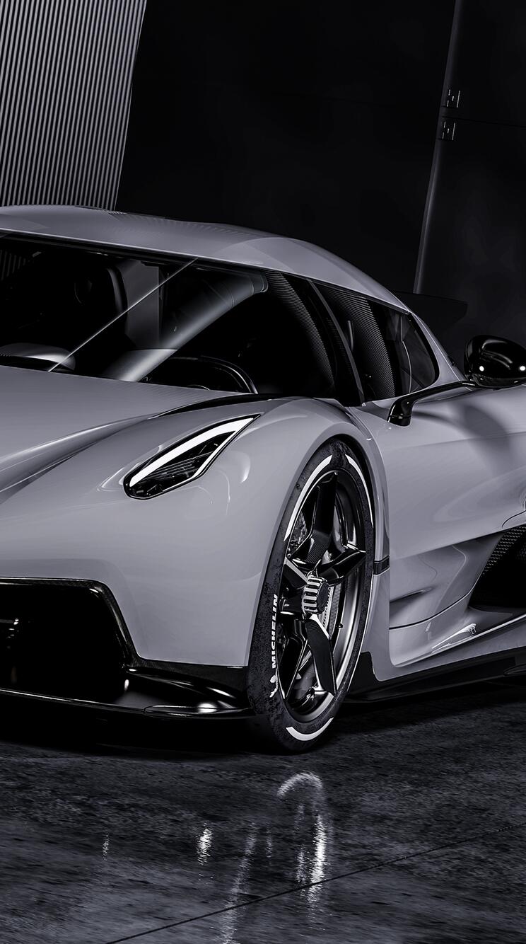 Koenigsegg jesko absolute in monochrome photo · 750x1334 iPhone 6, 6S, 7, 8 free photo from vozuru and wallpaper