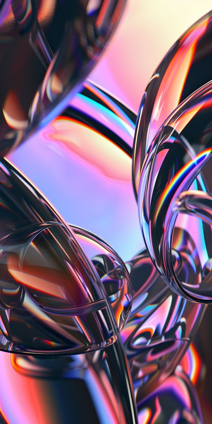 Download 8K Abstract 3D Rendering Liquid Glass Wallpaper for iPhone and Android