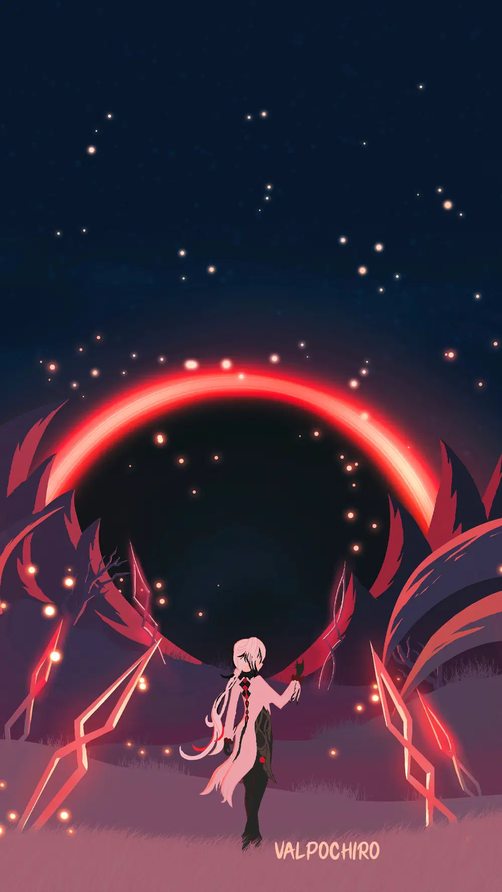 ARLECCHINO fanart wallpaper Genshin Impact