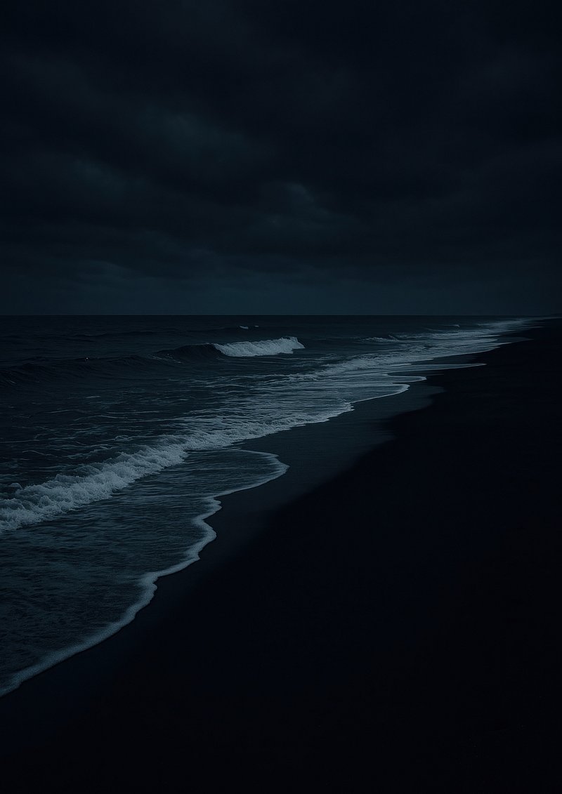 Moody dark ocean waves mobile