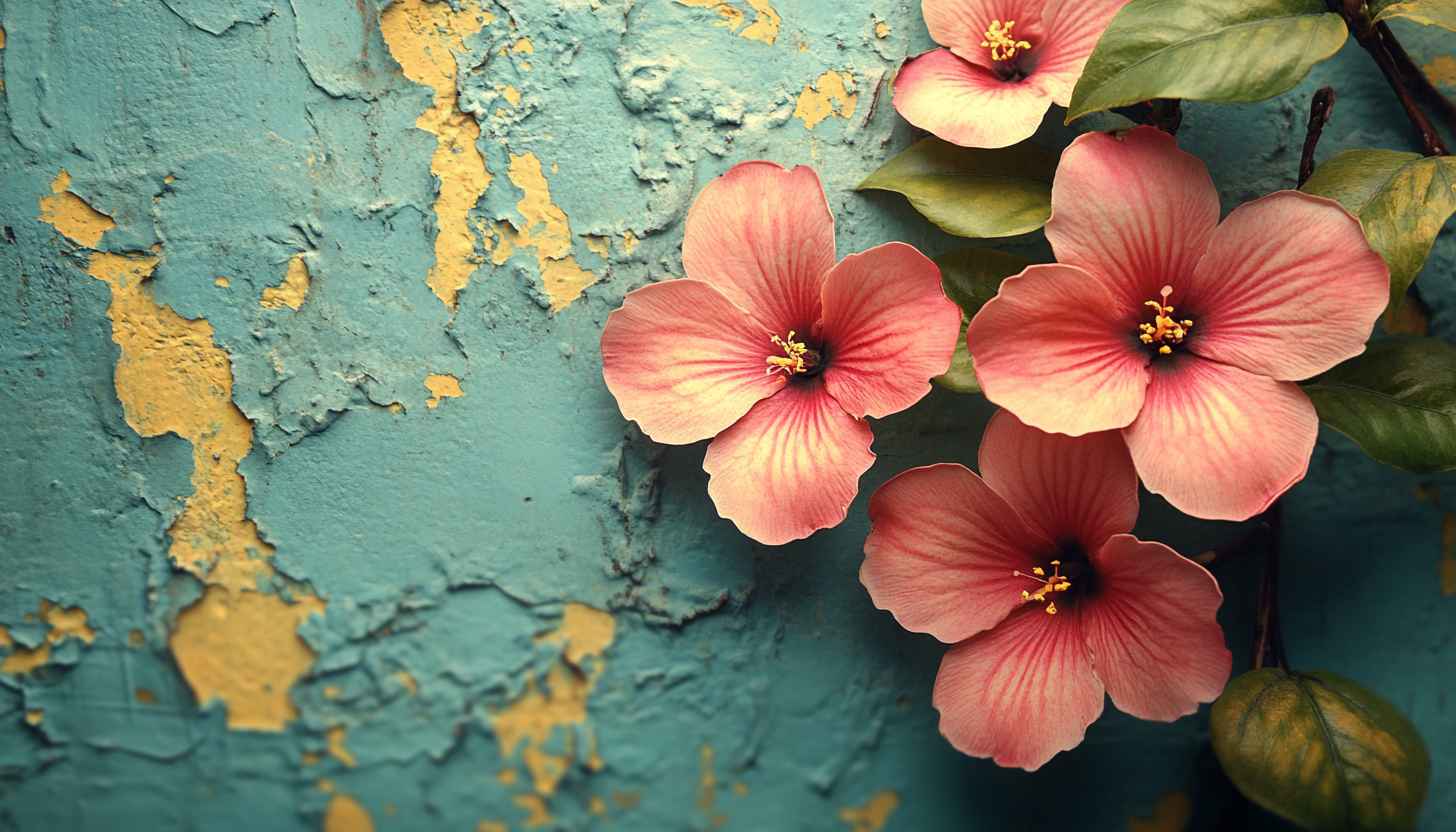 Floral wallpaper: Hibiscus flower wallpaper background for mobile and desktop