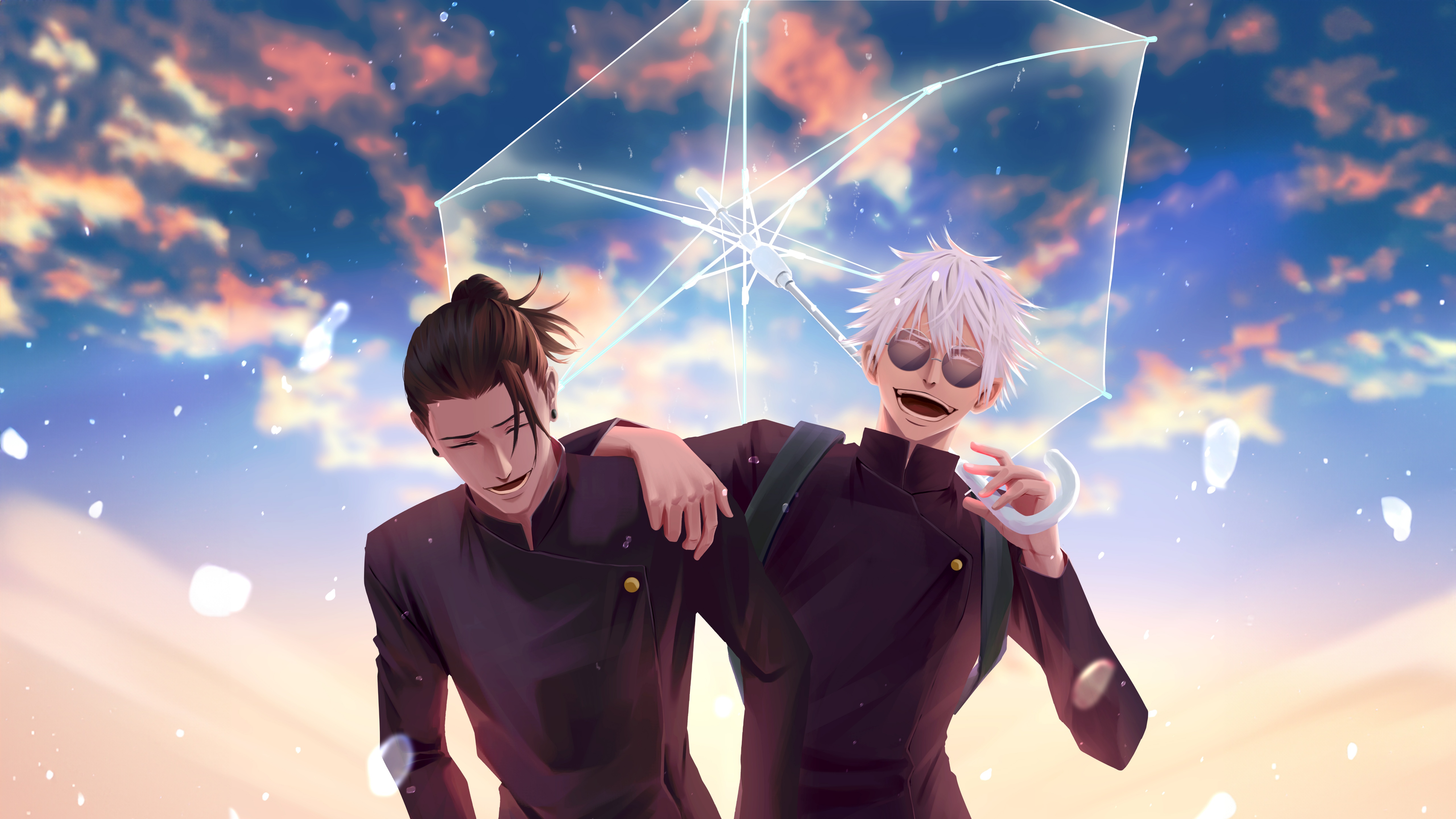 Suguru Geto, Satoru Gojo Jujutsu Kaisen 8K Wallpaper