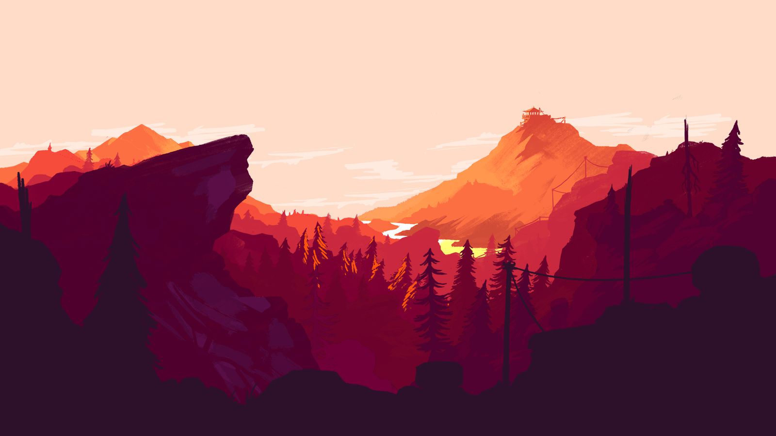 Firewatch Dual Monitor Wallpaper Club