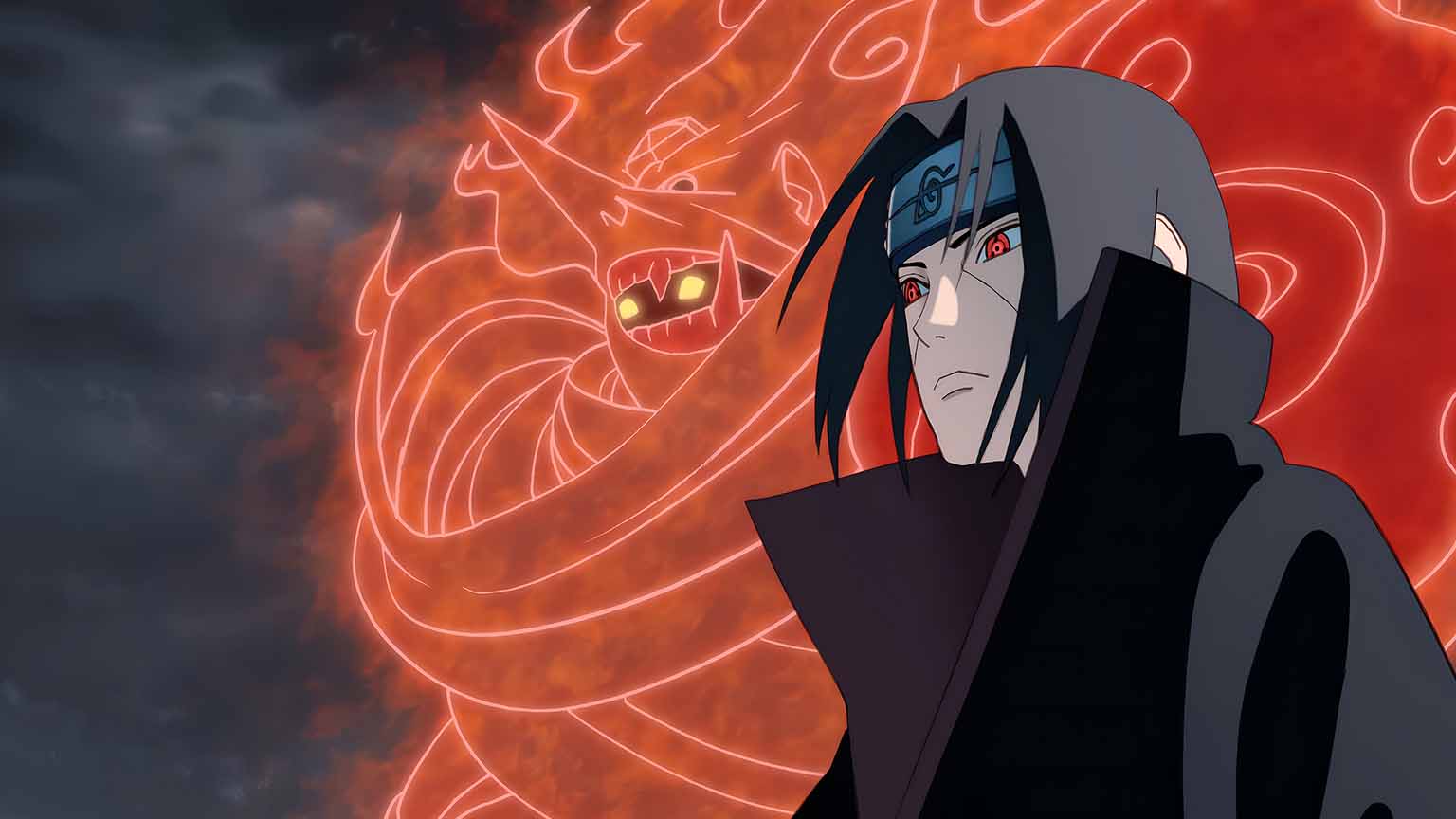 Free Naruto Itachi Uchiha Susanoo Red Aura Desktop Wallpaper