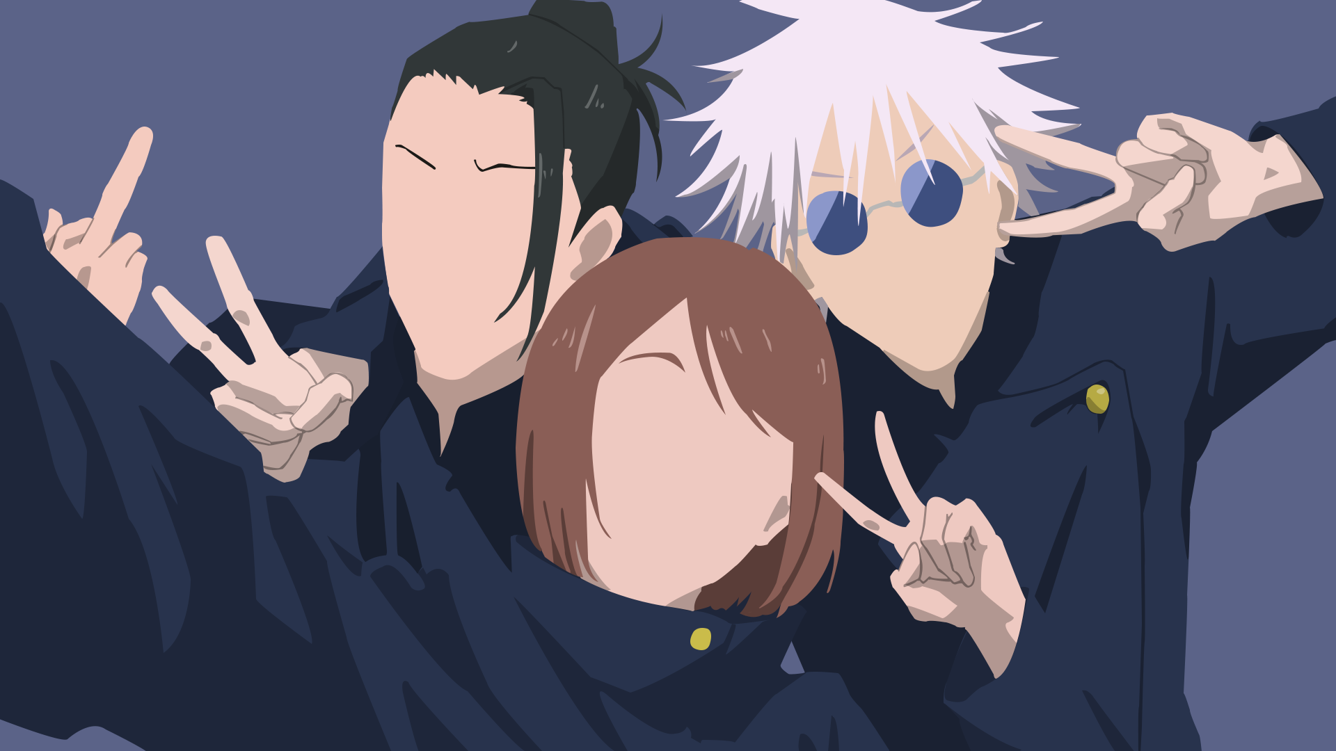Jujutsu Kaisen Trio: Gojo, Geto & Shoko HD Wallpaper Showcase
