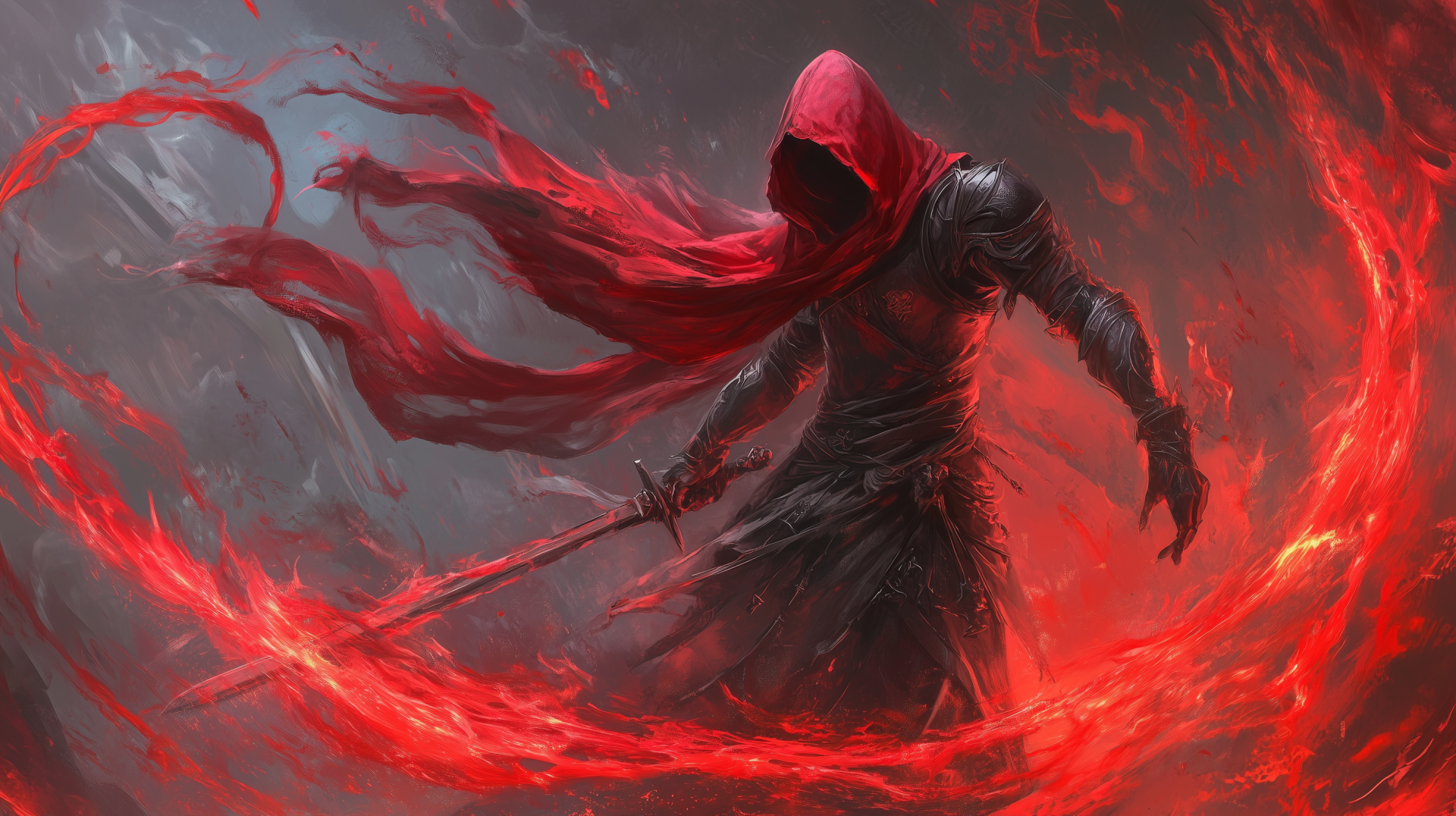 Red Assassin Aura: A Stunning HD Wallpaper Experience