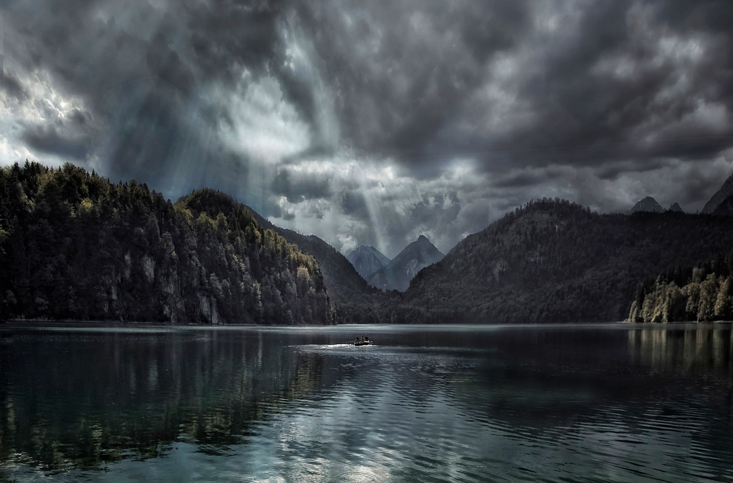 Wallpaper dark, forest, photography, landscape, nature, Germany, mountains, clouds for mobile and desktop, section пейзажи, resolution 2500x1647