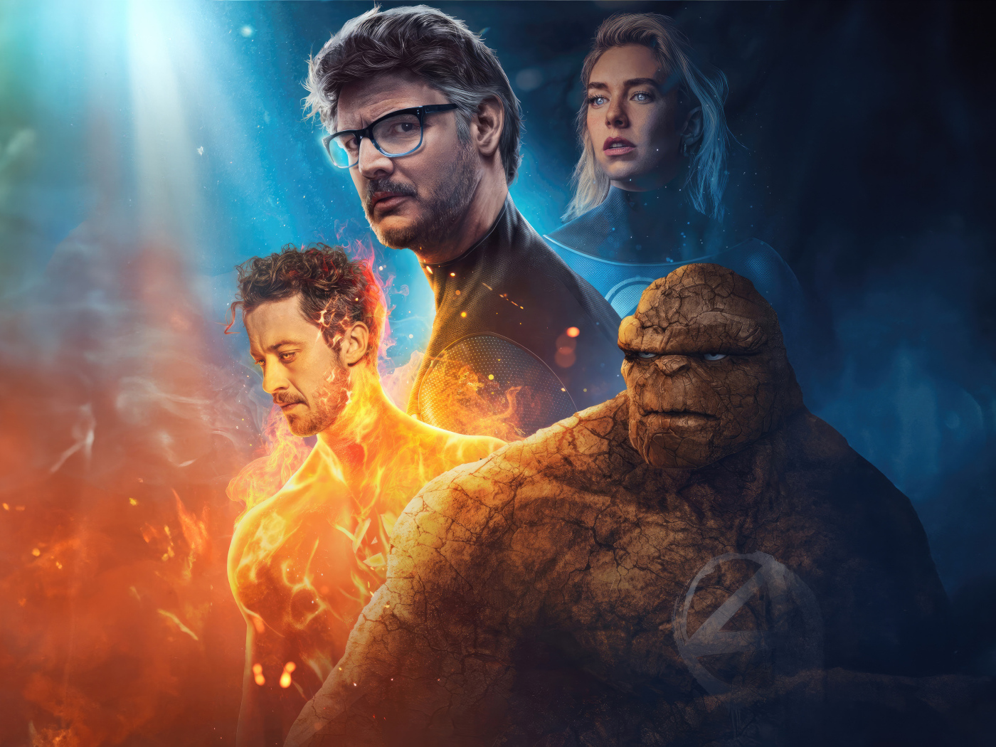 Poster for the new film Fantastic Four, 2025 Desktop wallpaper 1400x1050