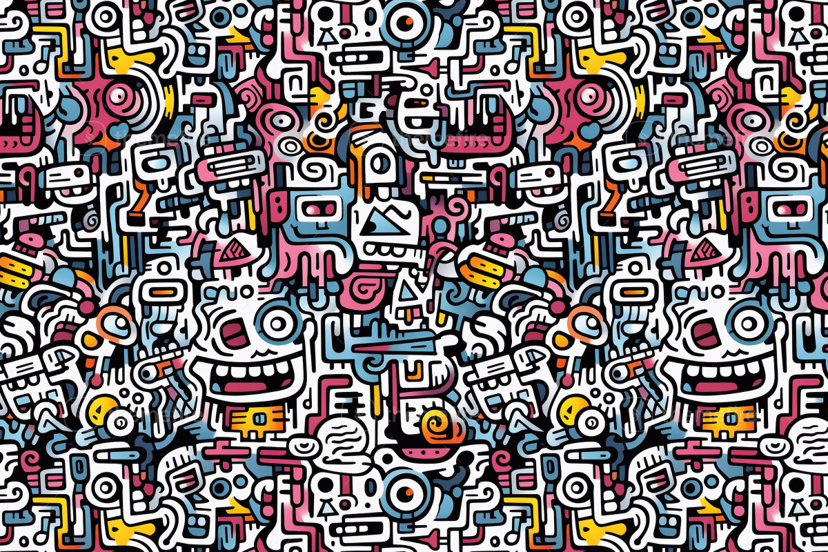 Mr. Doodle Graffiti Seamless Patterns